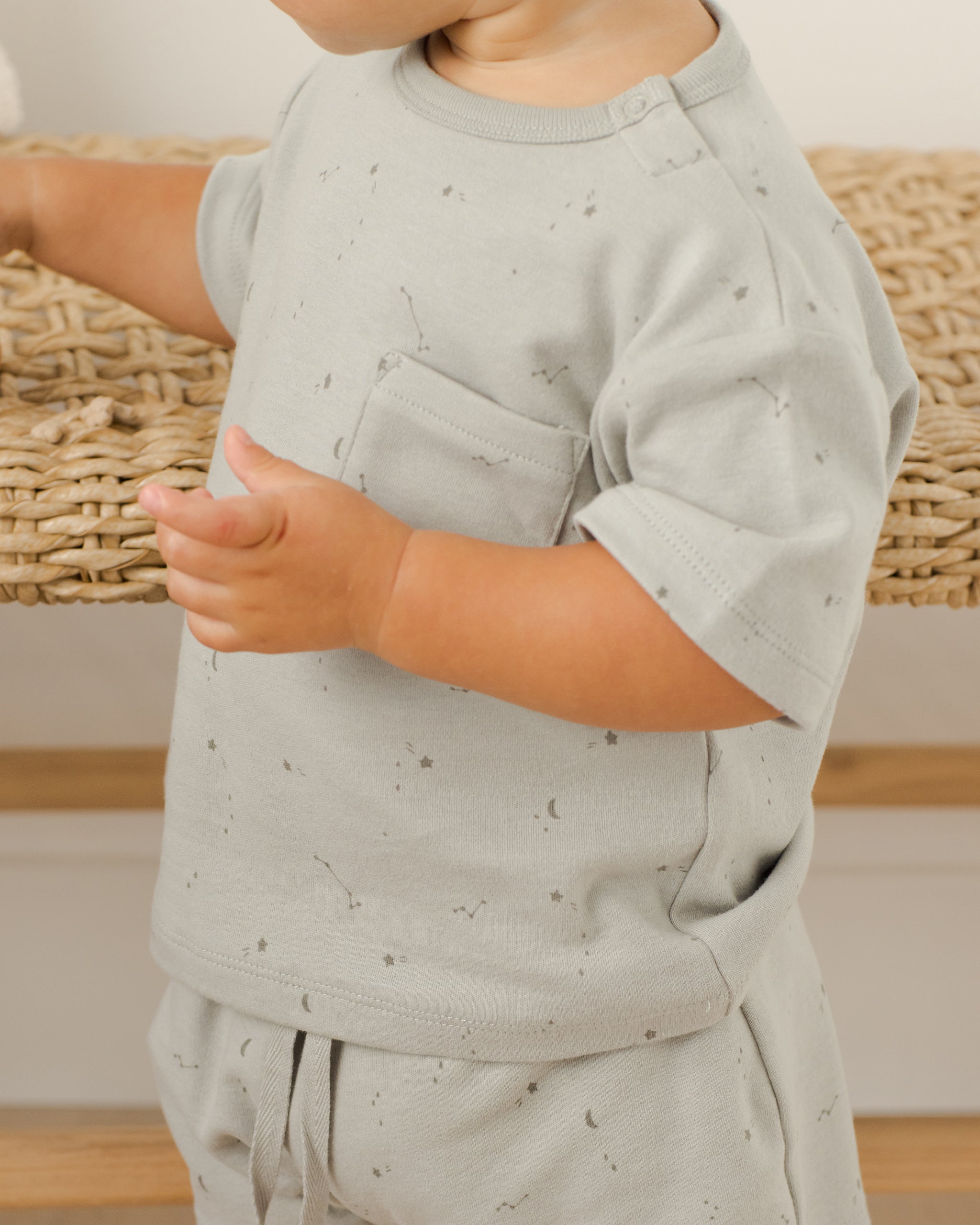 Boxy Pocket Tee + Short Set || Constellations - Rylee + Cru | Kids Clothes | Trendy Baby Clothes | Modern Infant Outfits |