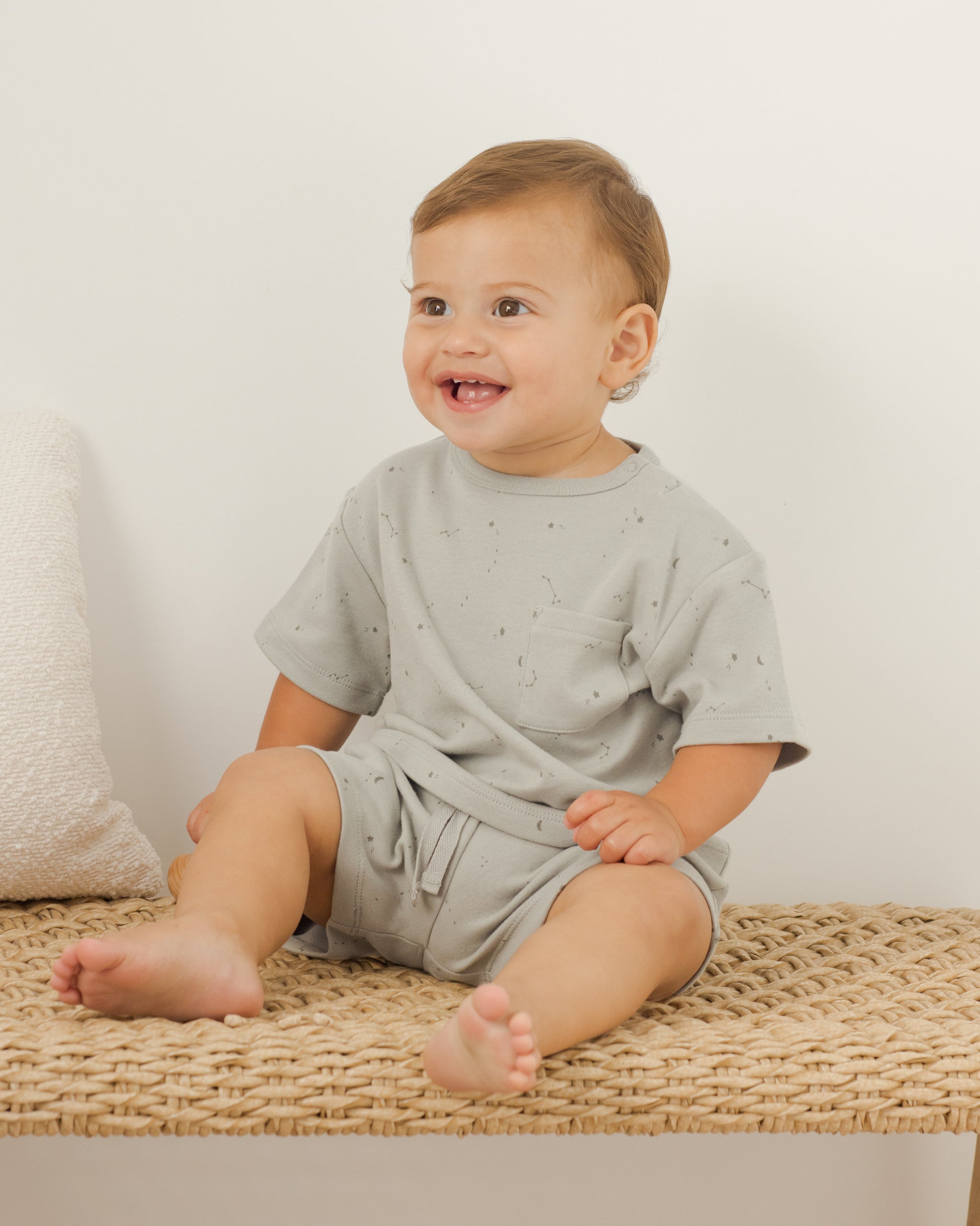 Boxy Pocket Tee + Short Set || Constellations - Rylee + Cru | Kids Clothes | Trendy Baby Clothes | Modern Infant Outfits |