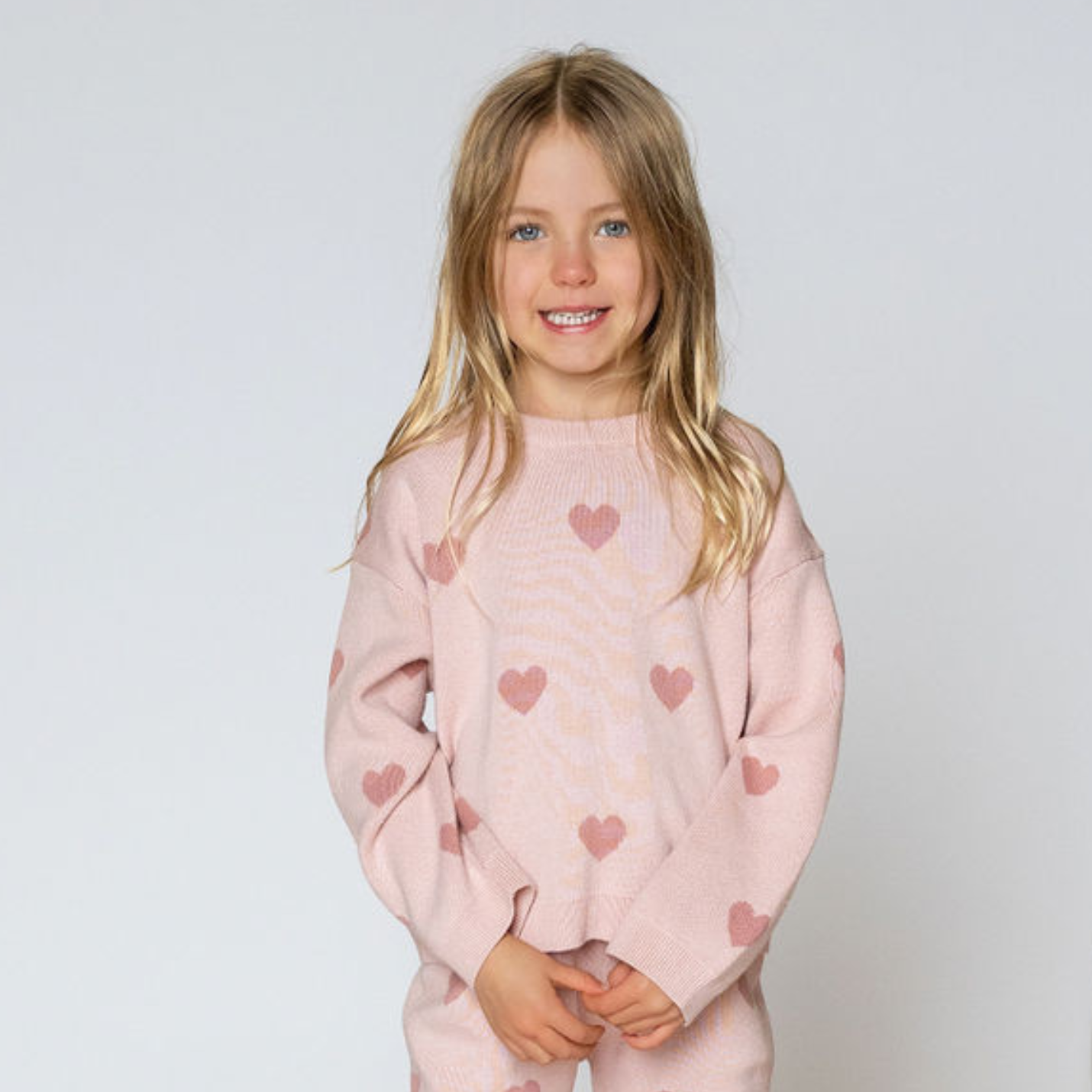 Heart Knit Sweater || Bubblegum