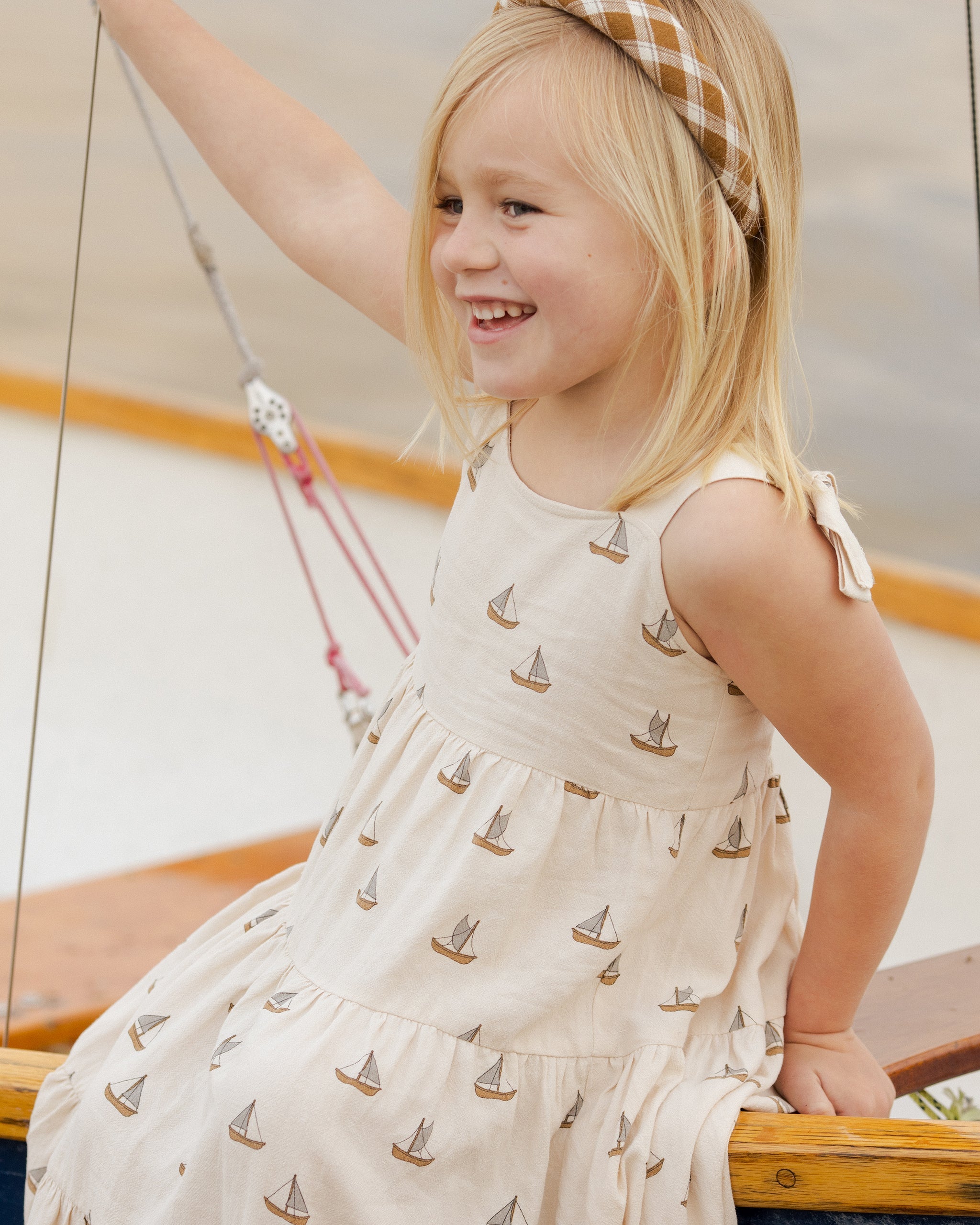Harbor Dress || Sailboats - Rylee + Cru | Kids Clothes | Trendy Baby Clothes | Modern Infant Outfits |