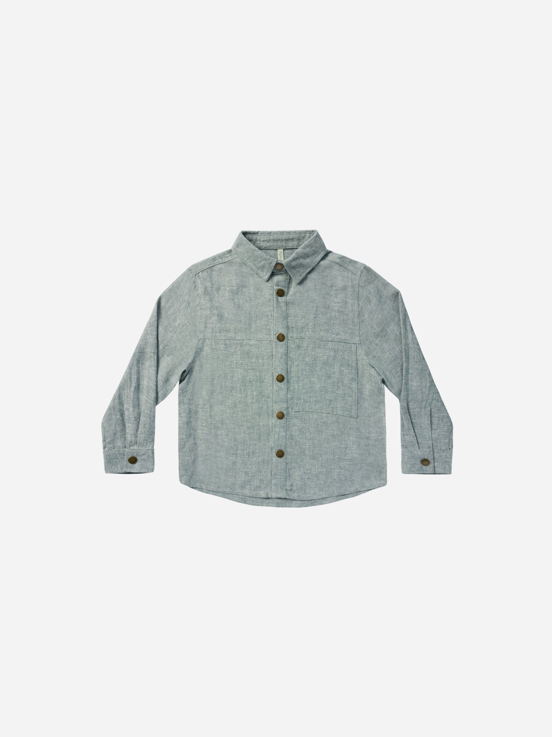 Walker Overshirt || Indigo - Rylee + Cru | Kids Clothes | Trendy Baby Clothes | Modern Infant Outfits |