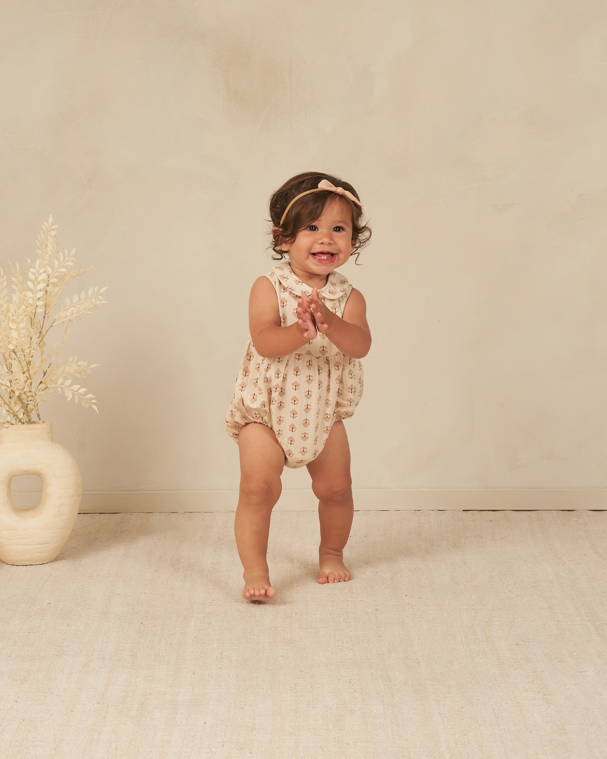 Lyla Romper || Motif - Rylee + Cru | Kids Clothes | Trendy Baby Clothes | Modern Infant Outfits |