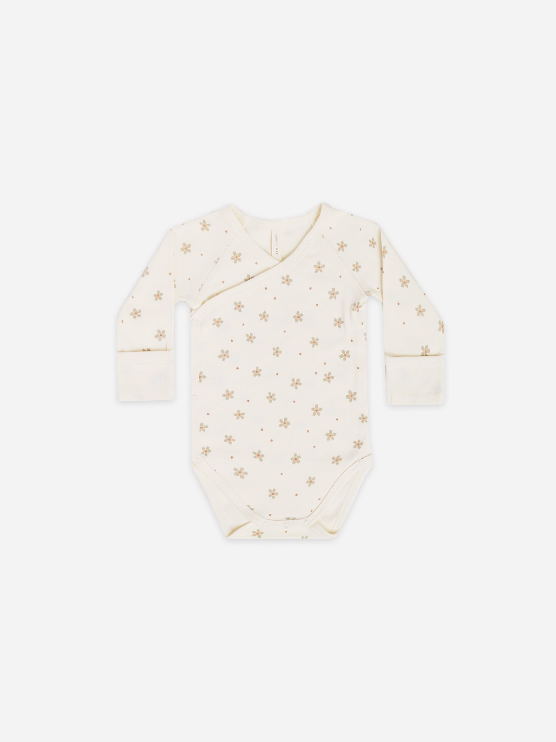 side snap bodysuit | dotty floral - Quincy Mae | Baby Basics | Baby Clothing | Organic Baby Clothes | Modern Baby Boy Clothes |