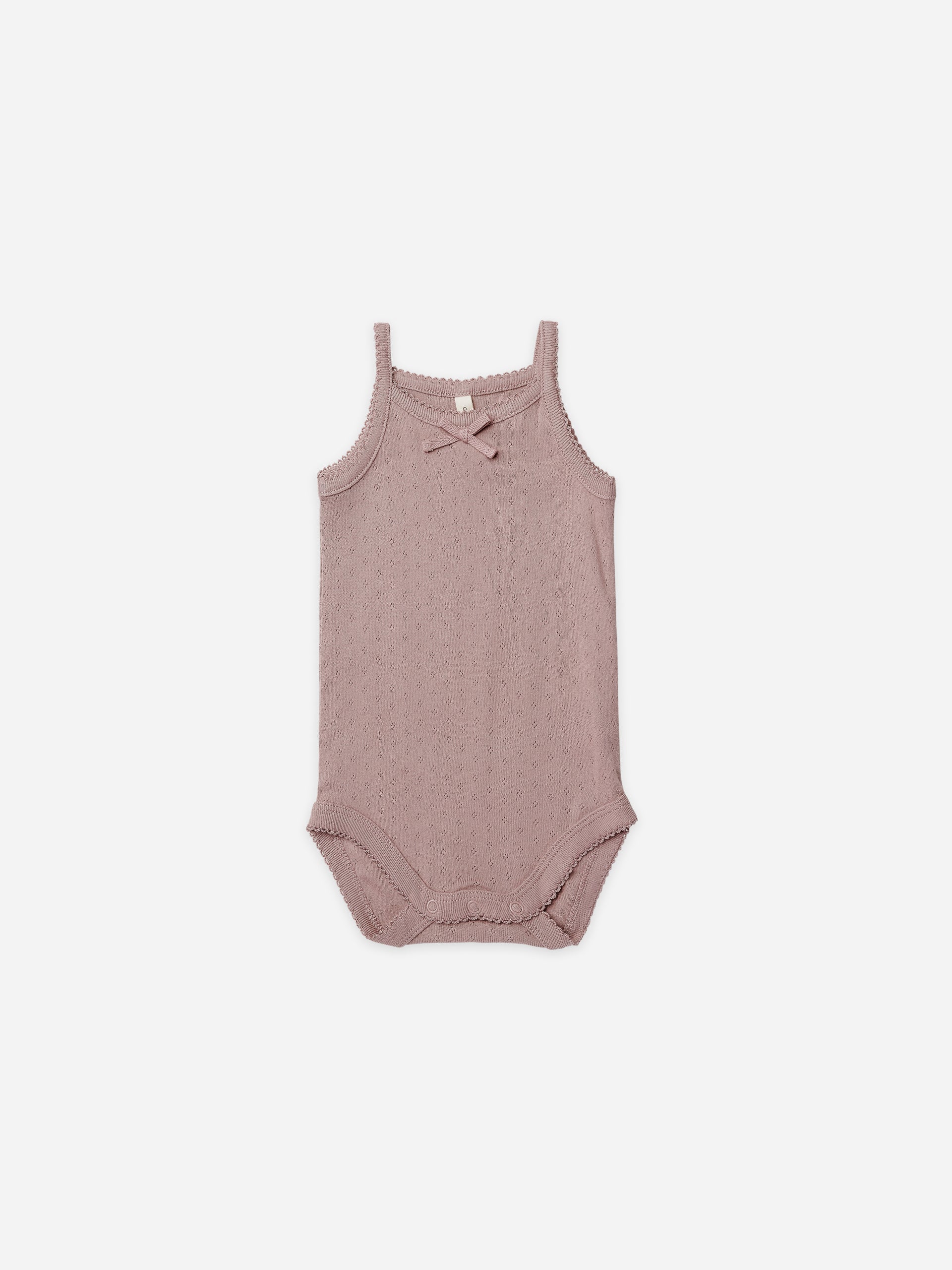 pointelle tank bodysuit | lilac - Quincy Mae | Baby Basics | Baby Clothing | Organic Baby Clothes | Modern Baby Boy Clothes |