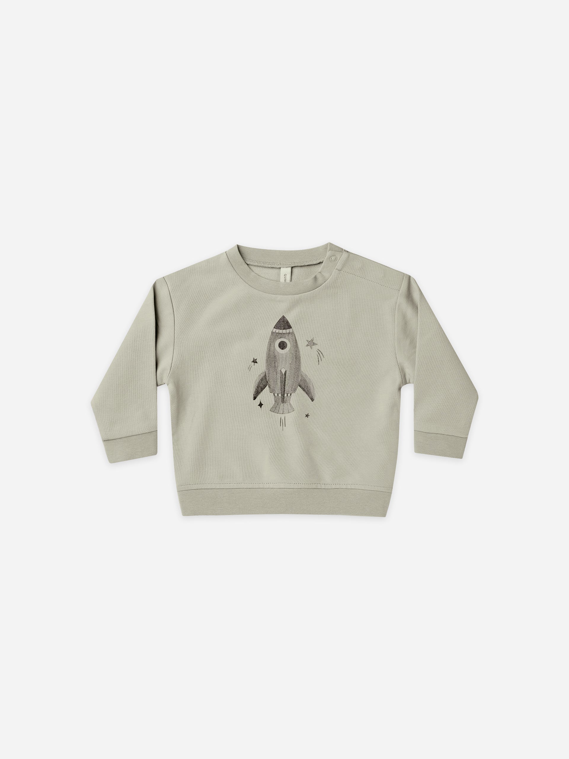 sweatshirt | spaceship - Quincy Mae | Baby Basics | Baby Clothing | Organic Baby Clothes | Modern Baby Boy Clothes |