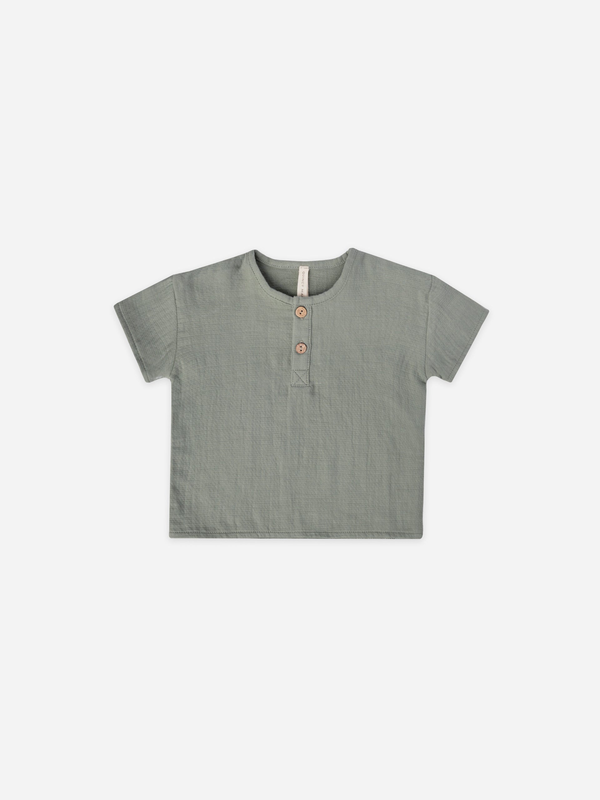 henry top | sea green - Quincy Mae | Baby Basics | Baby Clothing | Organic Baby Clothes | Modern Baby Boy Clothes |