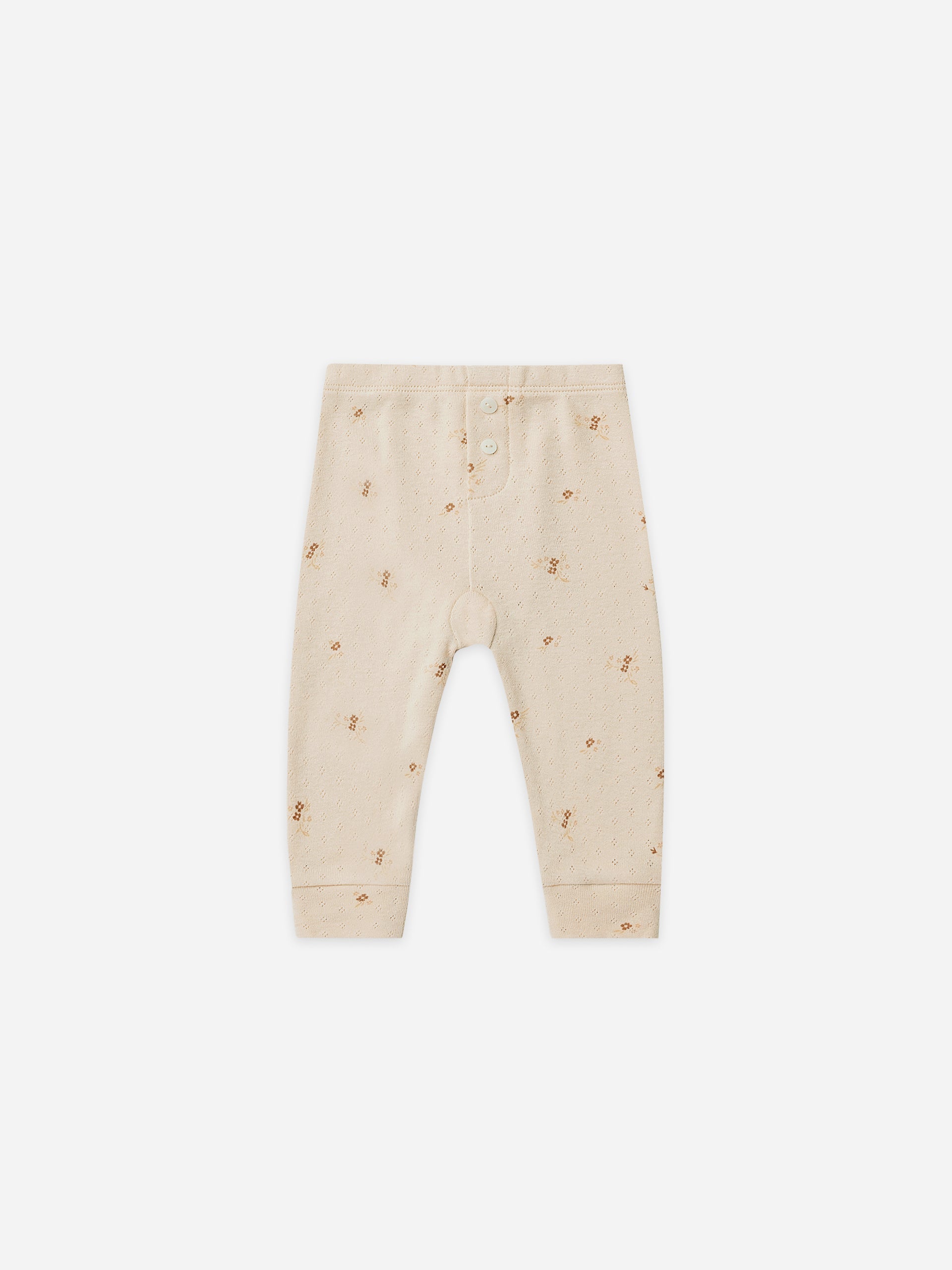 pointelle legging | ditsy clay - Quincy Mae | Baby Basics | Baby Clothing | Organic Baby Clothes | Modern Baby Boy Clothes |