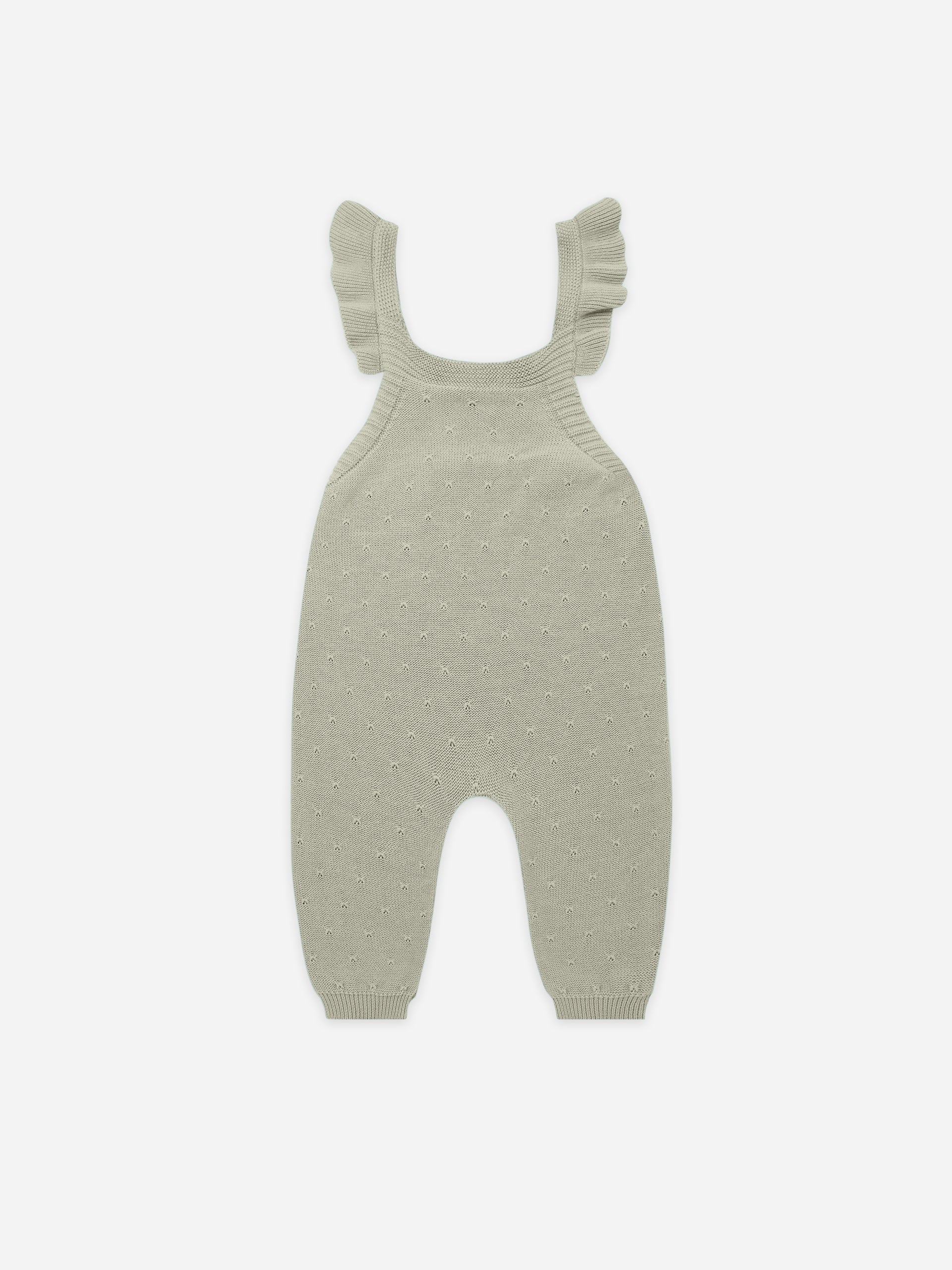 pointelle knit overalls | pistachio - Quincy Mae | Baby Basics | Baby Clothing | Organic Baby Clothes | Modern Baby Boy Clothes |