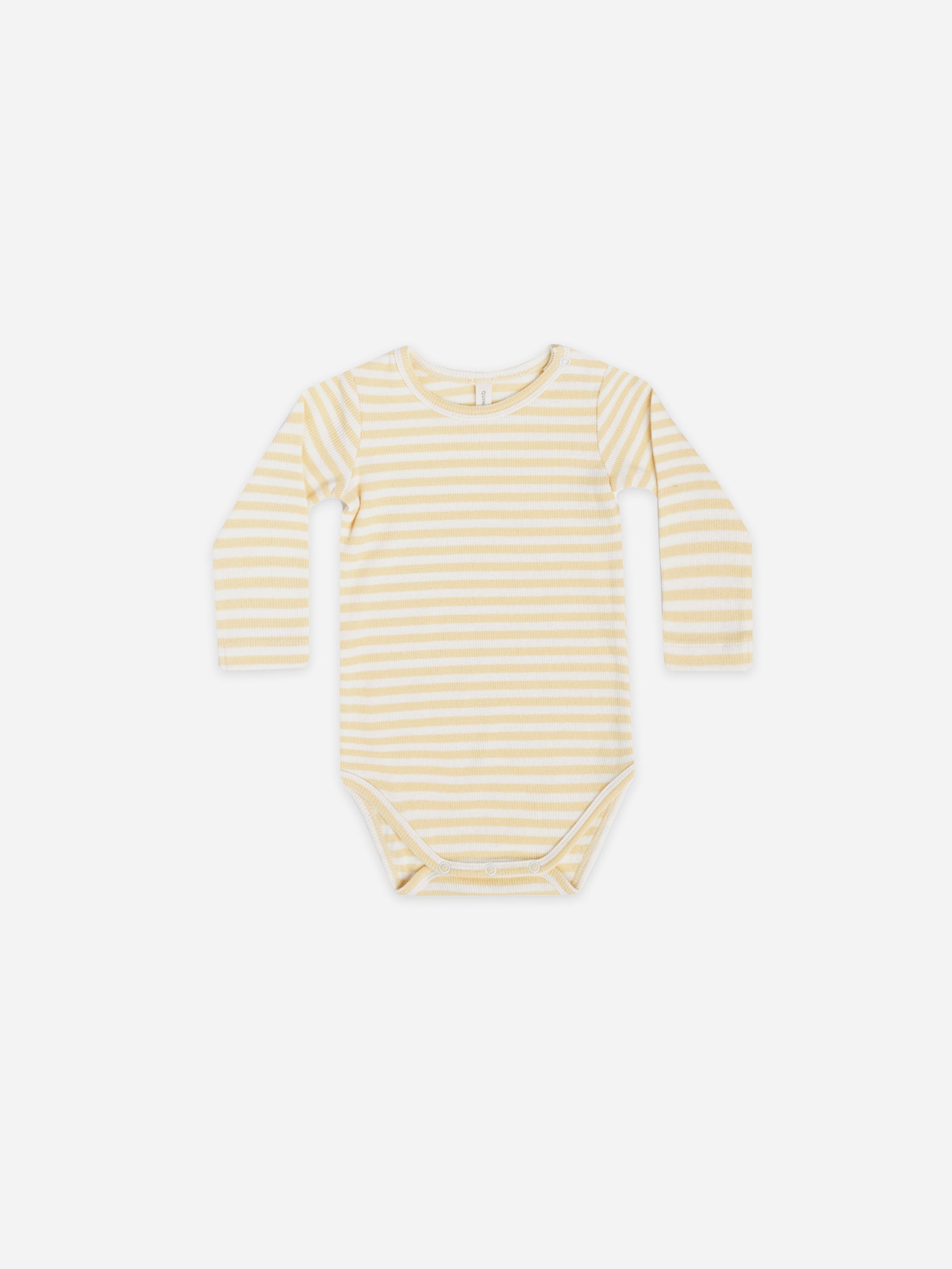 ribbed bodysuit | yellow stripe - Quincy Mae | Baby Basics | Baby Clothing | Organic Baby Clothes | Modern Baby Boy Clothes |