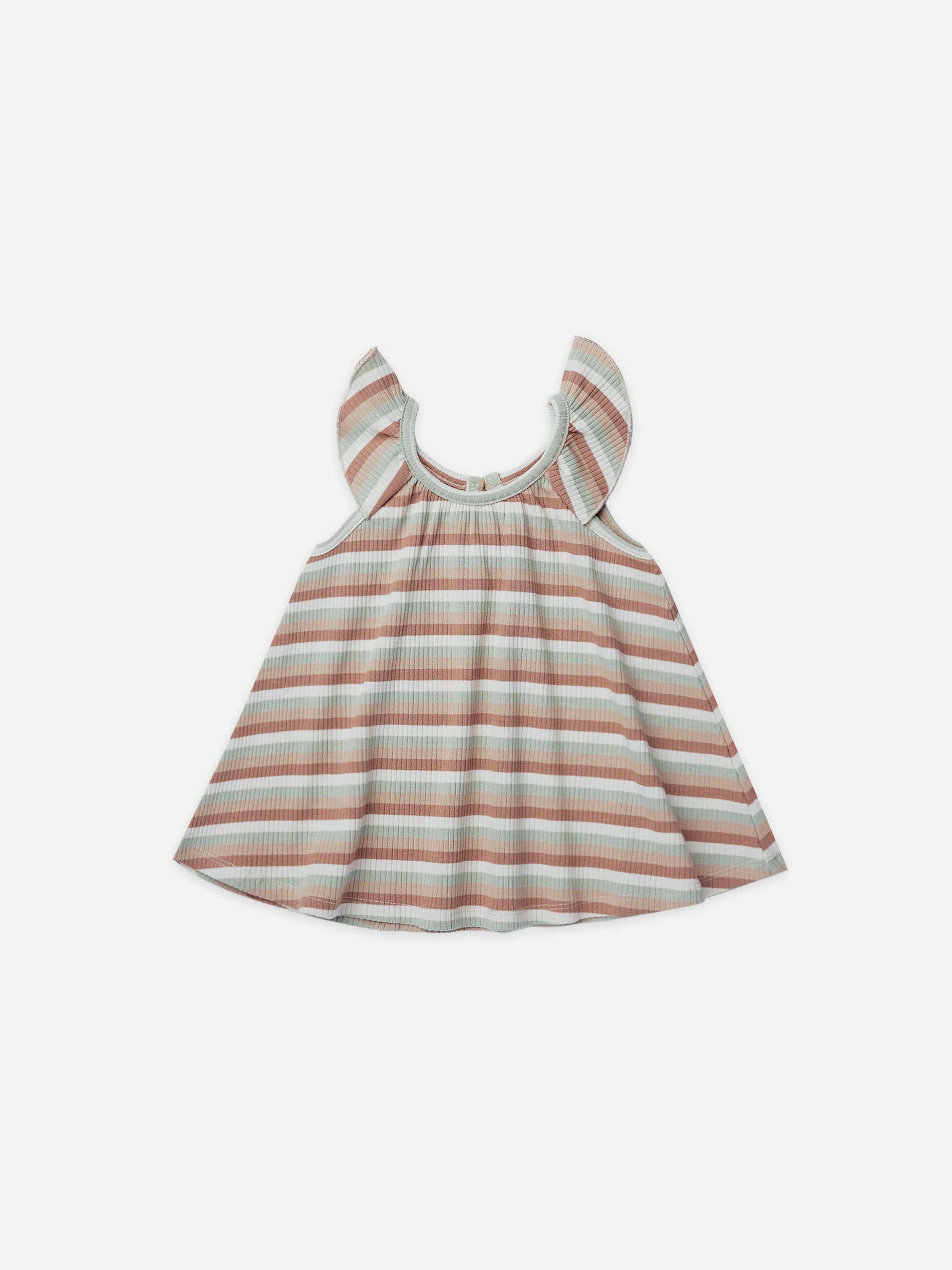 ruffle swing dress | summer stripe - Quincy Mae | Baby Basics | Baby Clothing | Organic Baby Clothes | Modern Baby Boy Clothes |
