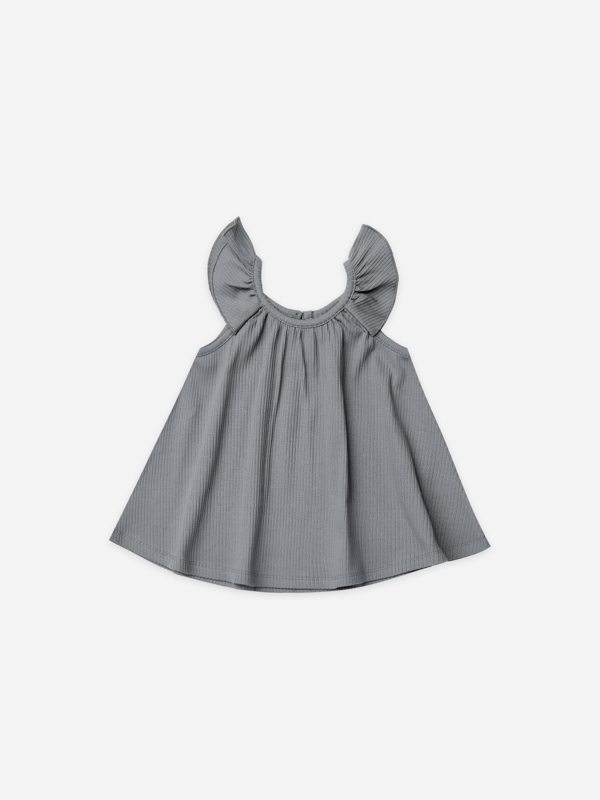 ruffle swing dress | ocean - Quincy Mae | Baby Basics | Baby Clothing | Organic Baby Clothes | Modern Baby Boy Clothes |
