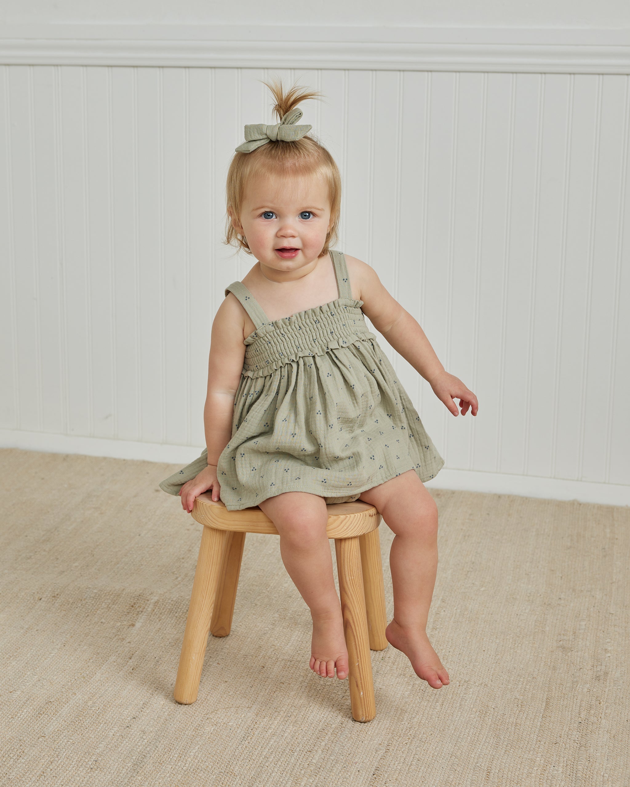 mae smocked top + bloomer set | dotty - Quincy Mae | Baby Basics | Baby Clothing | Organic Baby Clothes | Modern Baby Boy Clothes |