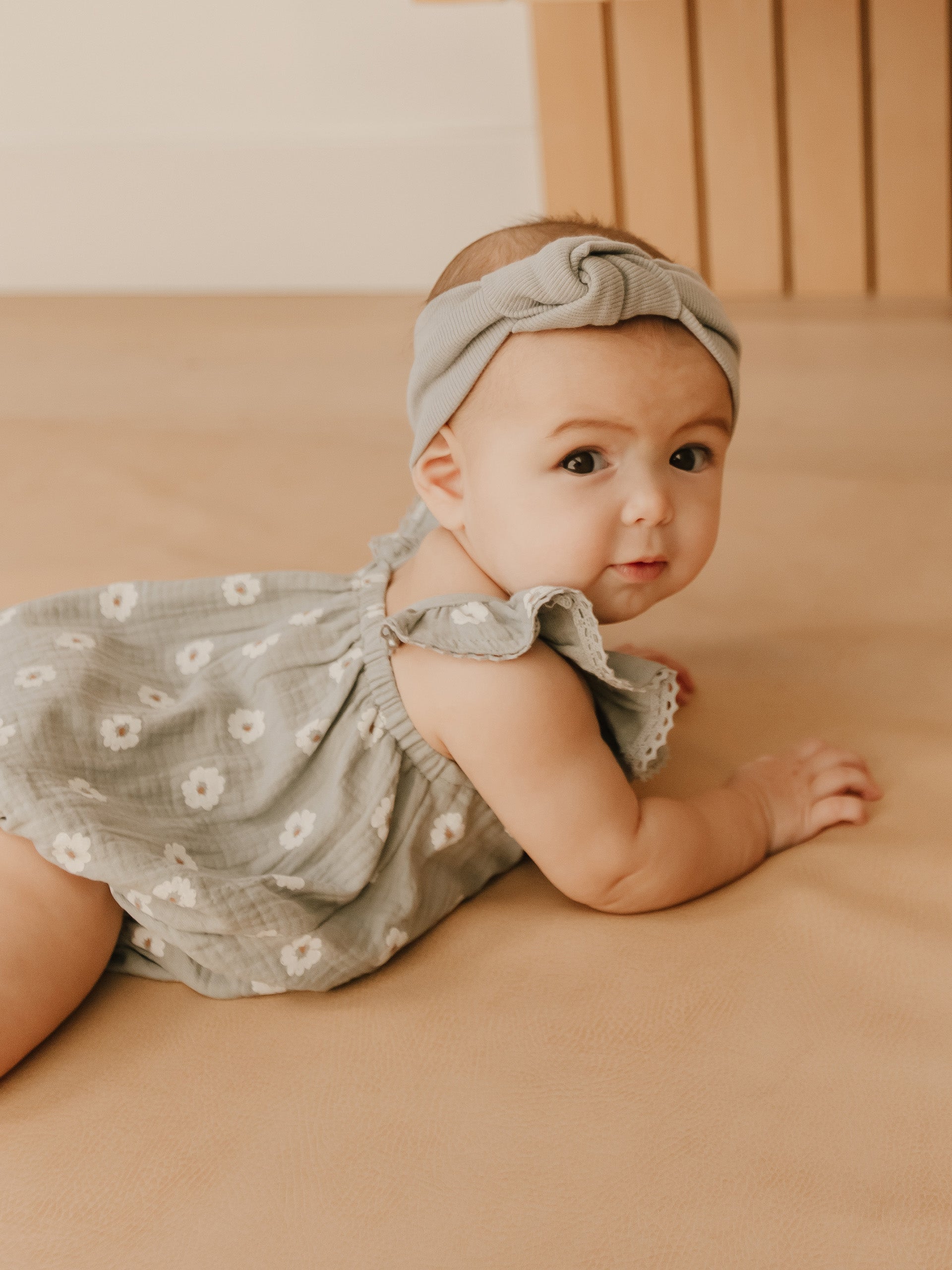 ribbed knotted headband | sky - Quincy Mae | Baby Basics | Baby Clothing | Organic Baby Clothes | Modern Baby Boy Clothes |