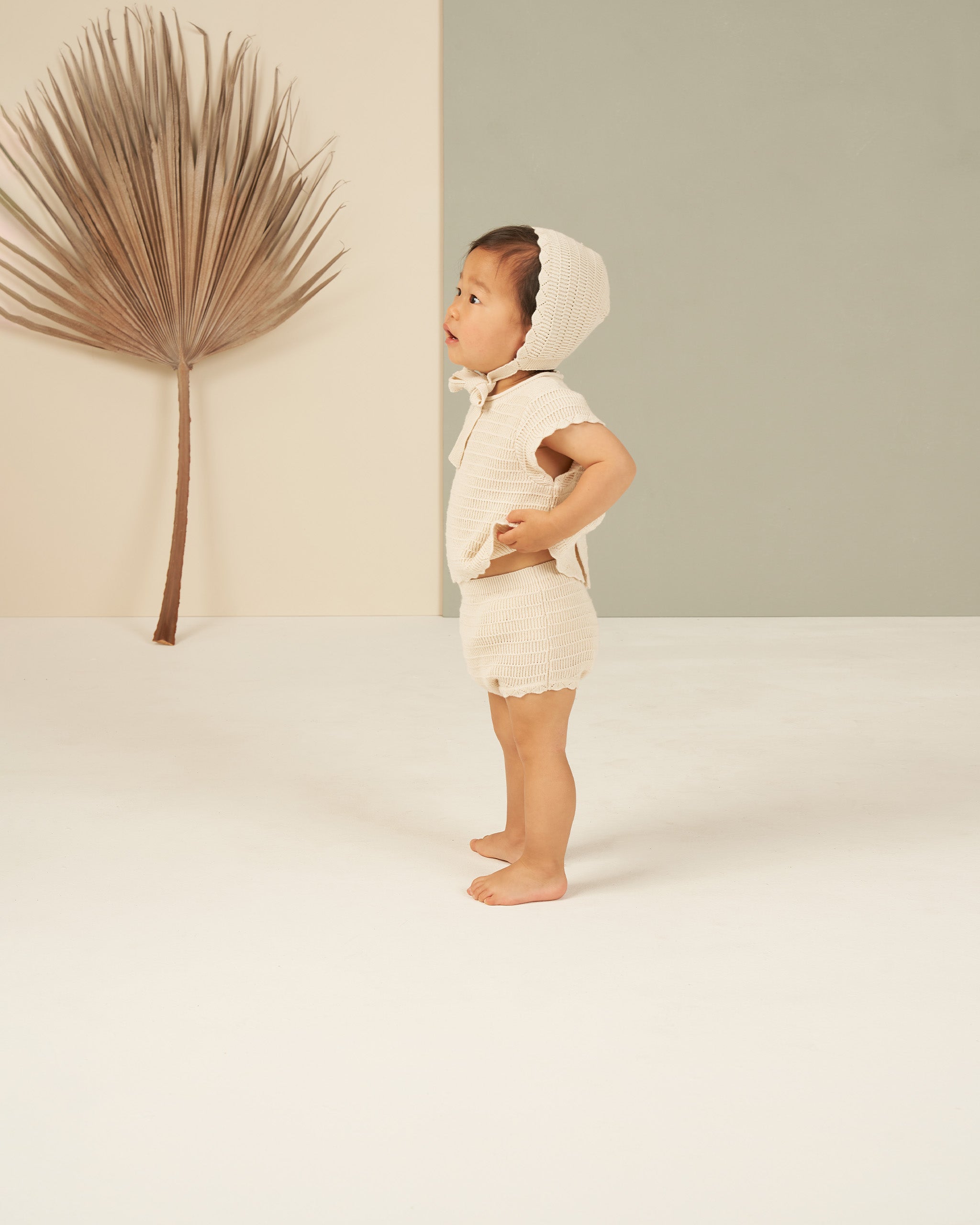 Scallop Knit Baby Set || Natural - Rylee + Cru | Kids Clothes | Trendy Baby Clothes | Modern Infant Outfits |