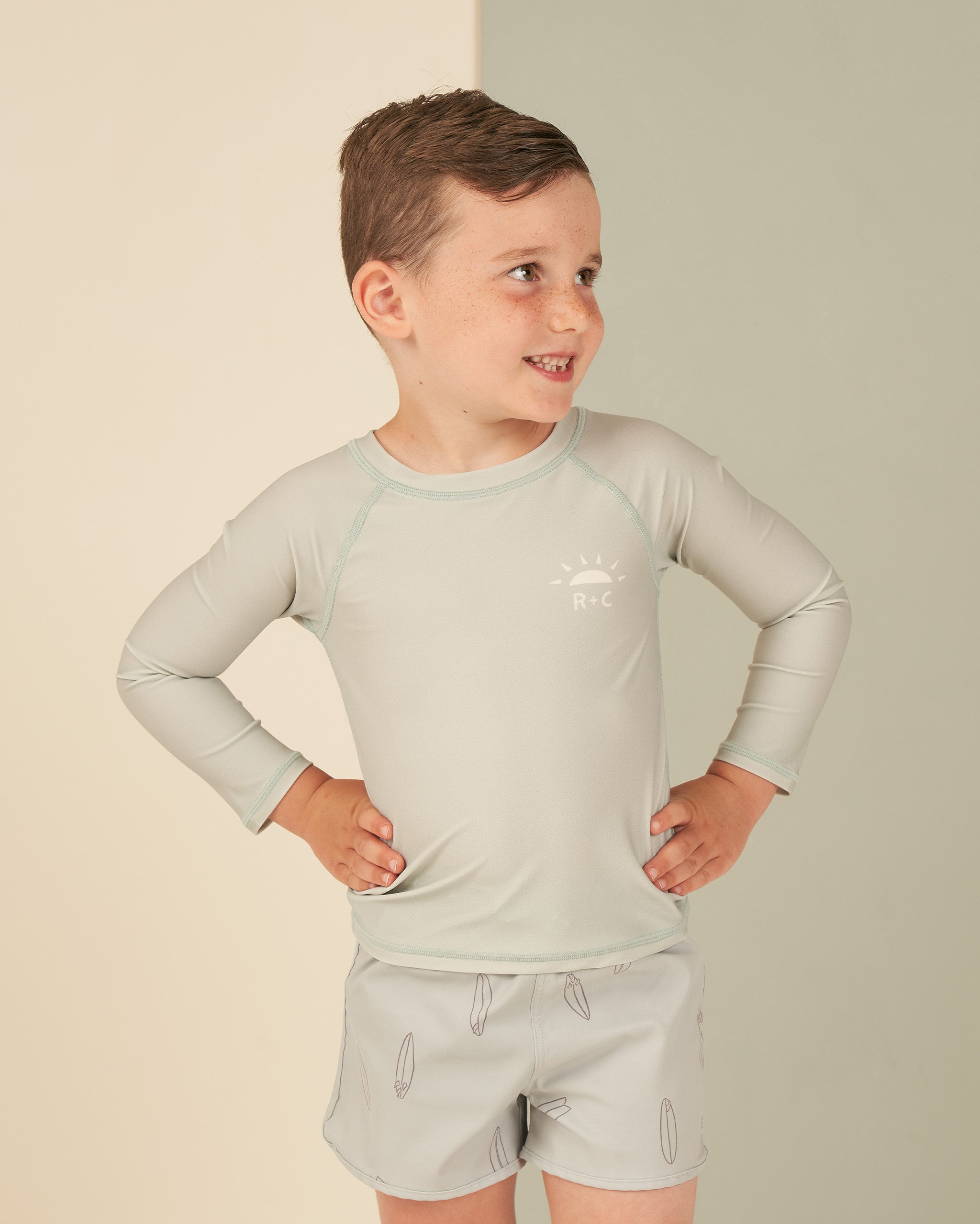 Rash Guard || Seafoam - Rylee + Cru | Kids Clothes | Trendy Baby Clothes | Modern Infant Outfits |
