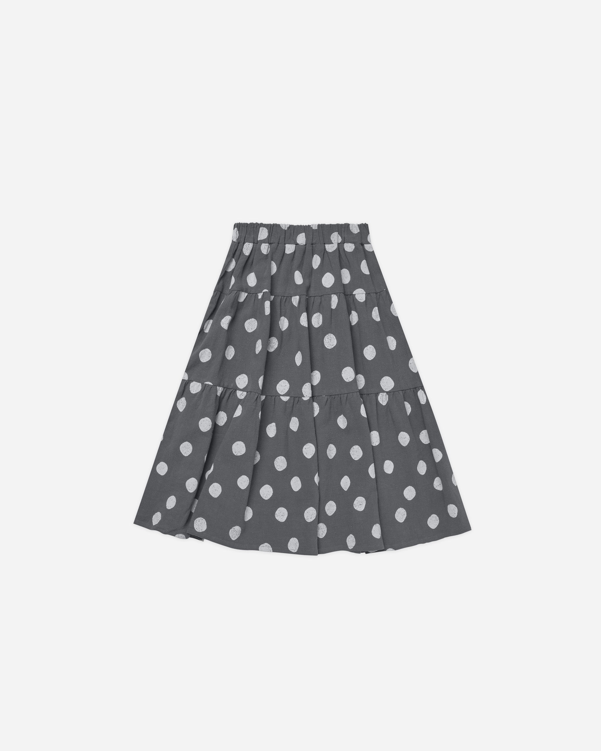 Tiered Midi Skirt || Dotty