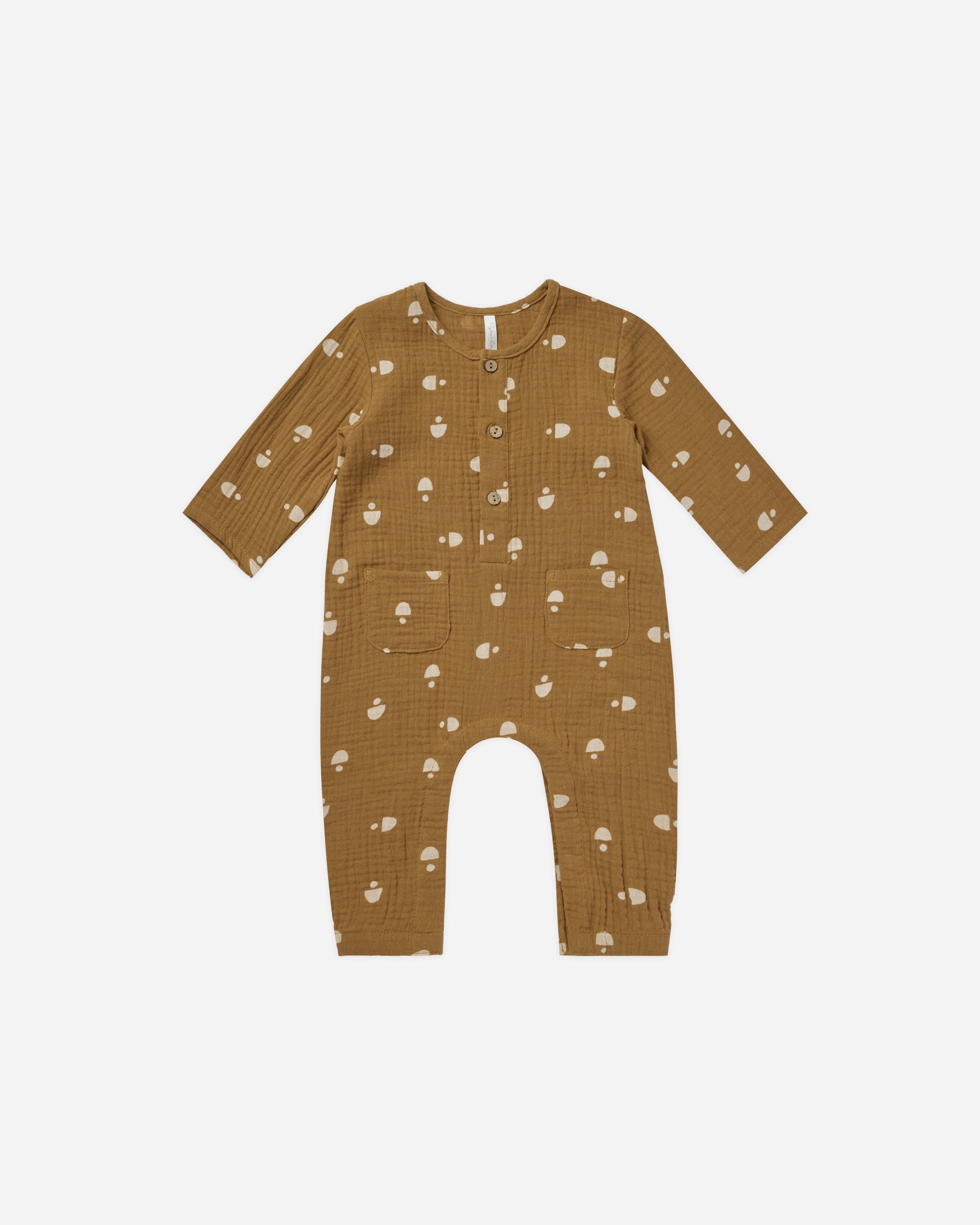 Long Sleeve Woven Jumpsuit || Geo - Rylee + Cru | Kids Clothes | Trendy Baby Clothes | Modern Infant Outfits |