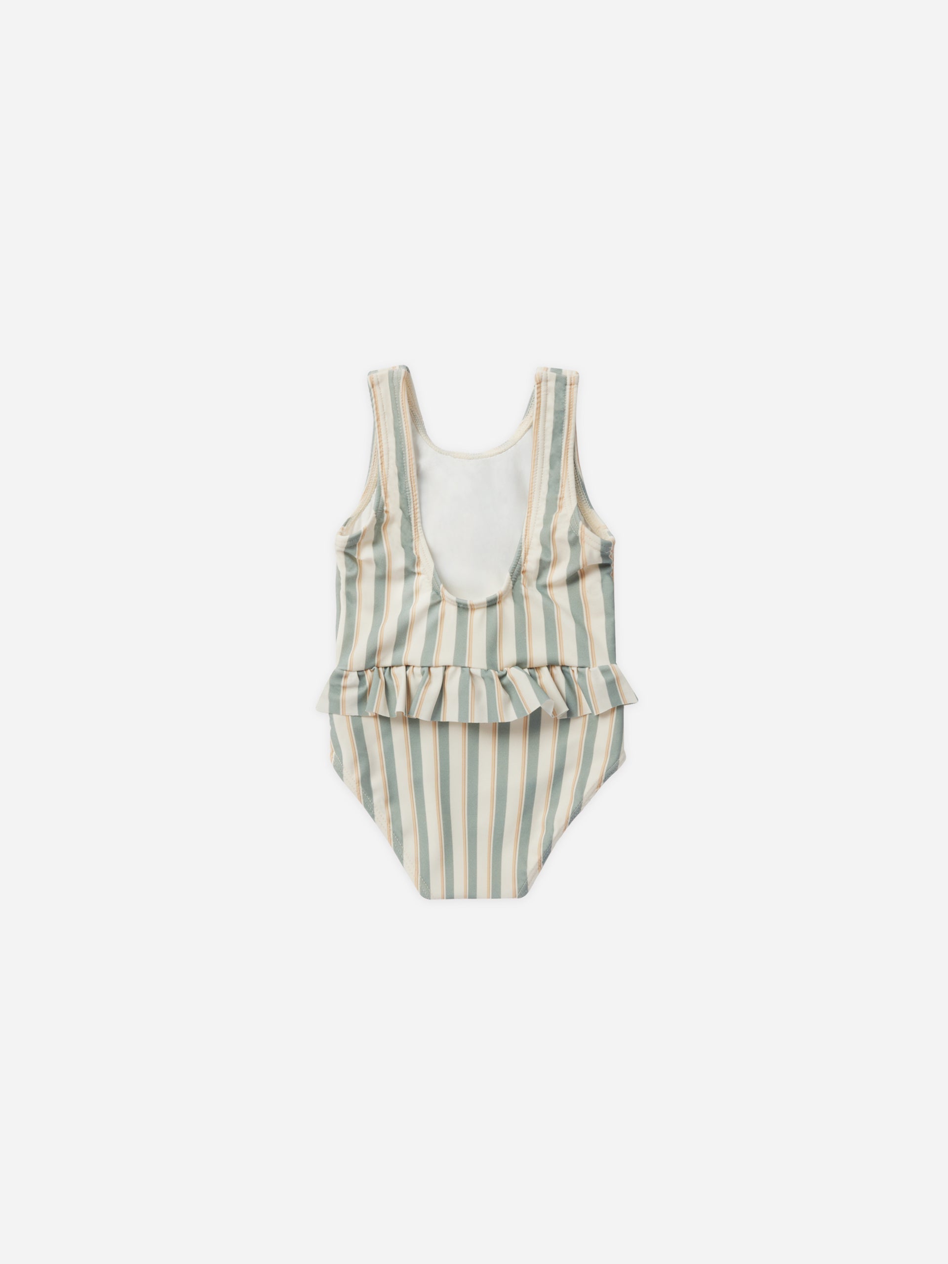 Skirted One-Piece || Aqua Stripe - Rylee + Cru | Kids Clothes | Trendy Baby Clothes | Modern Infant Outfits |