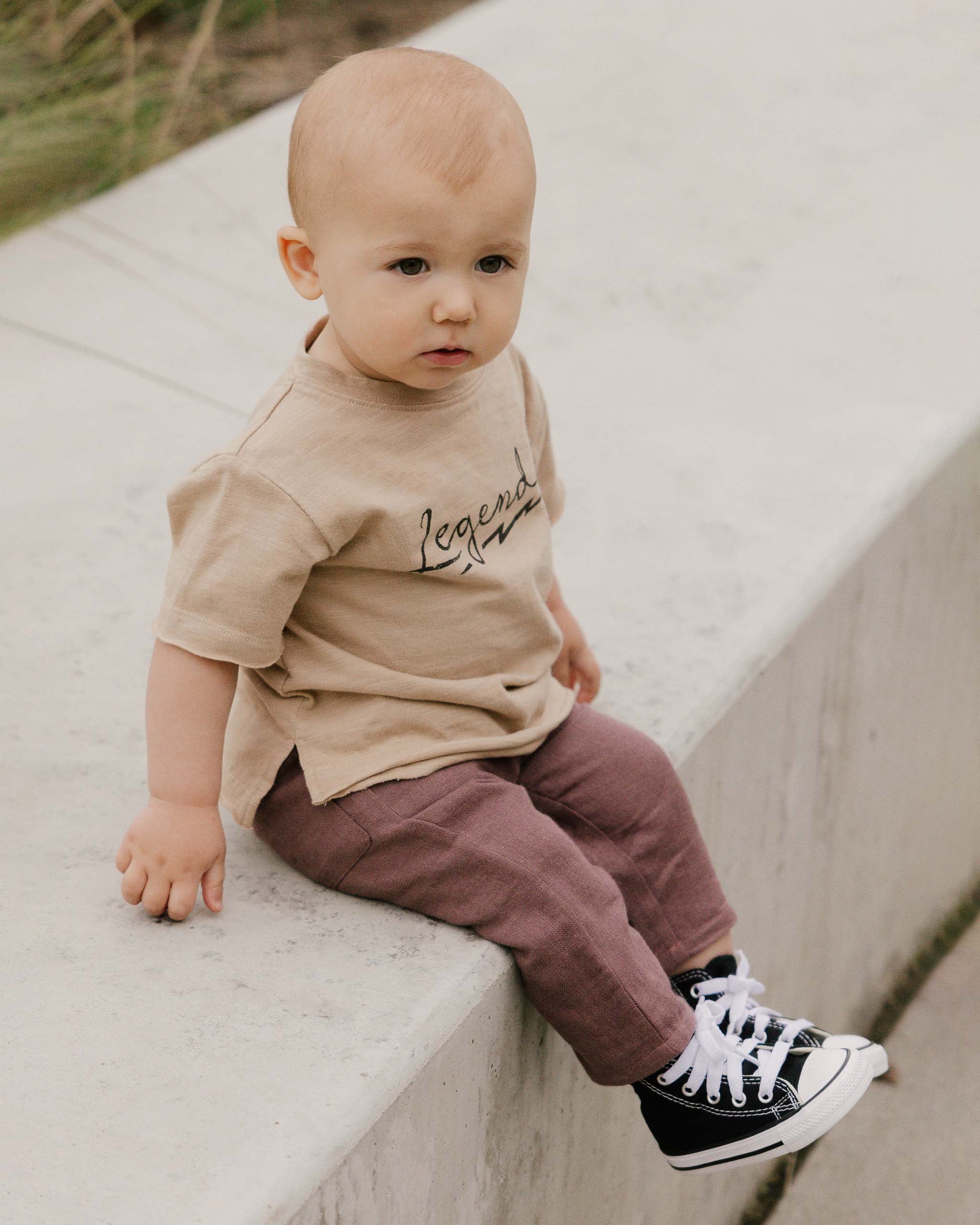 Otis Pant || Plum - Rylee + Cru | Kids Clothes | Trendy Baby Clothes | Modern Infant Outfits |