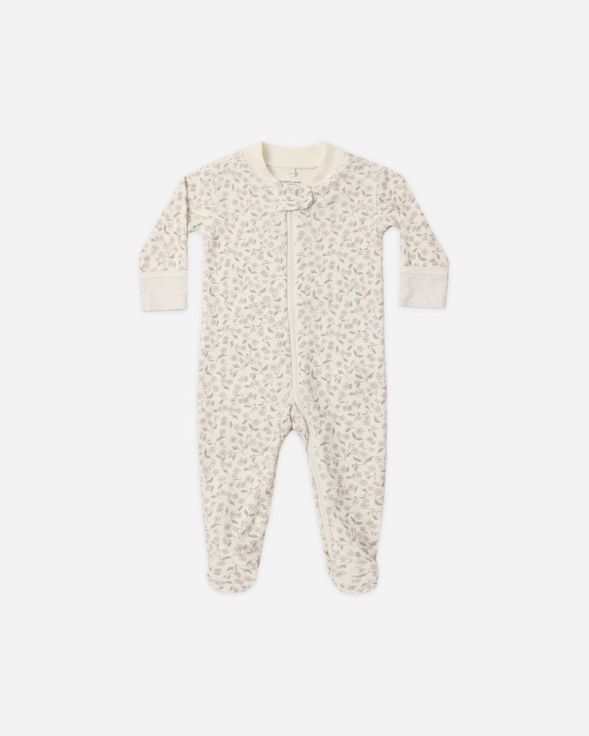 Zip Long Sleeve Sleeper Footie Floret - Rylee + Cru | Kids Clothes | Trendy Baby Clothes | Modern Infant Outfits |