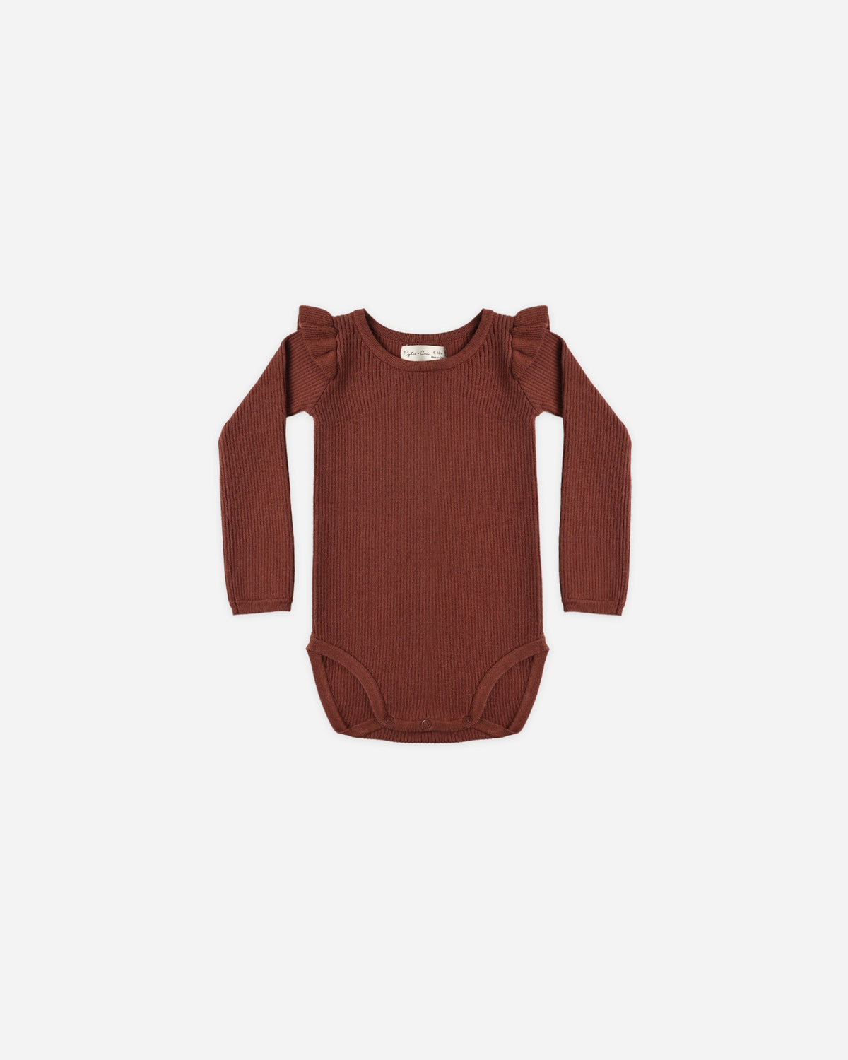 Shoulder Ruffle Bodysuit Brick - Rylee + Cru | Kids Clothes | Trendy Baby Clothes | Modern Infant Outfits |
