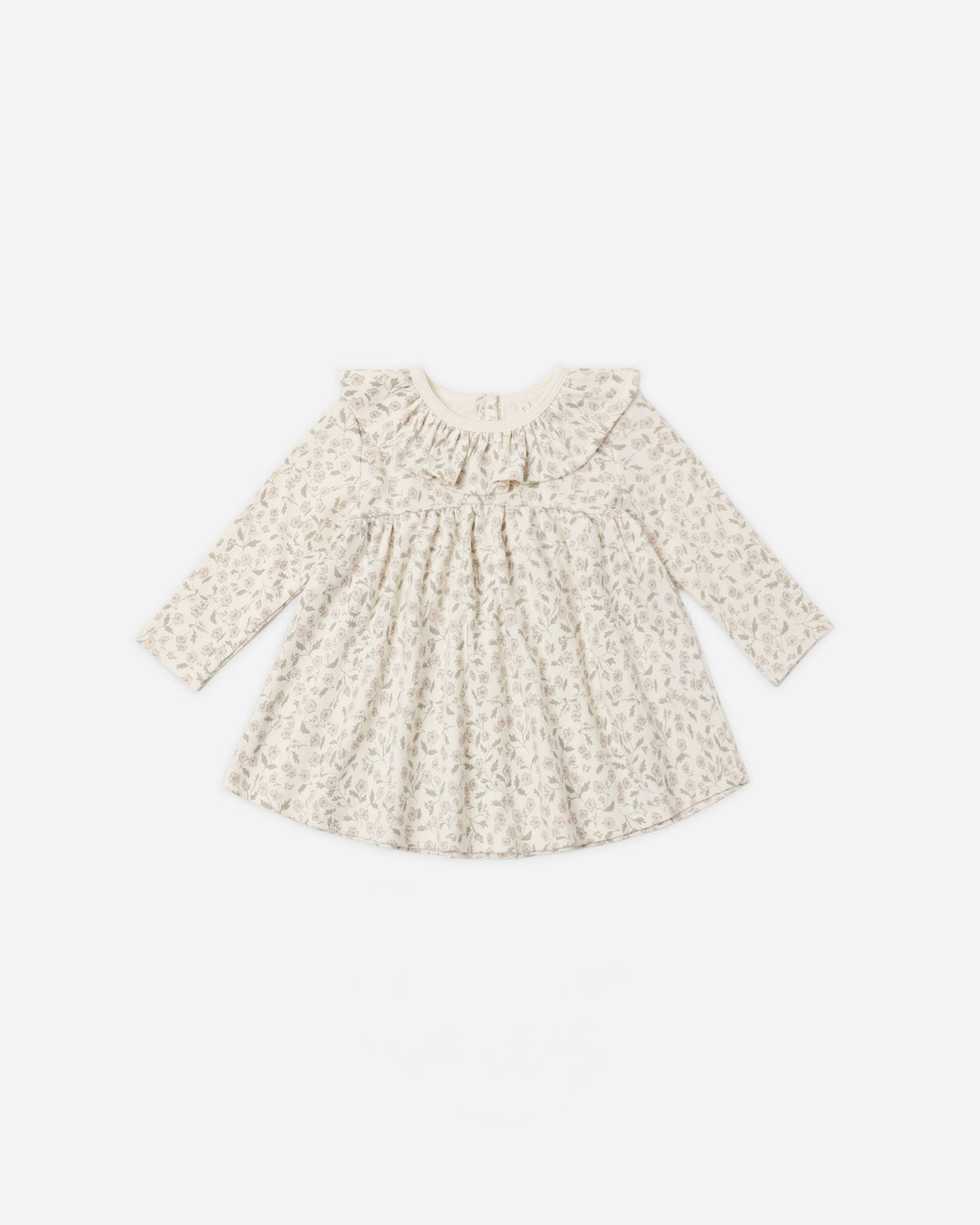 Ruffle Collar Jersey Dress Floret - Rylee + Cru | Kids Clothes | Trendy Baby Clothes | Modern Infant Outfits |