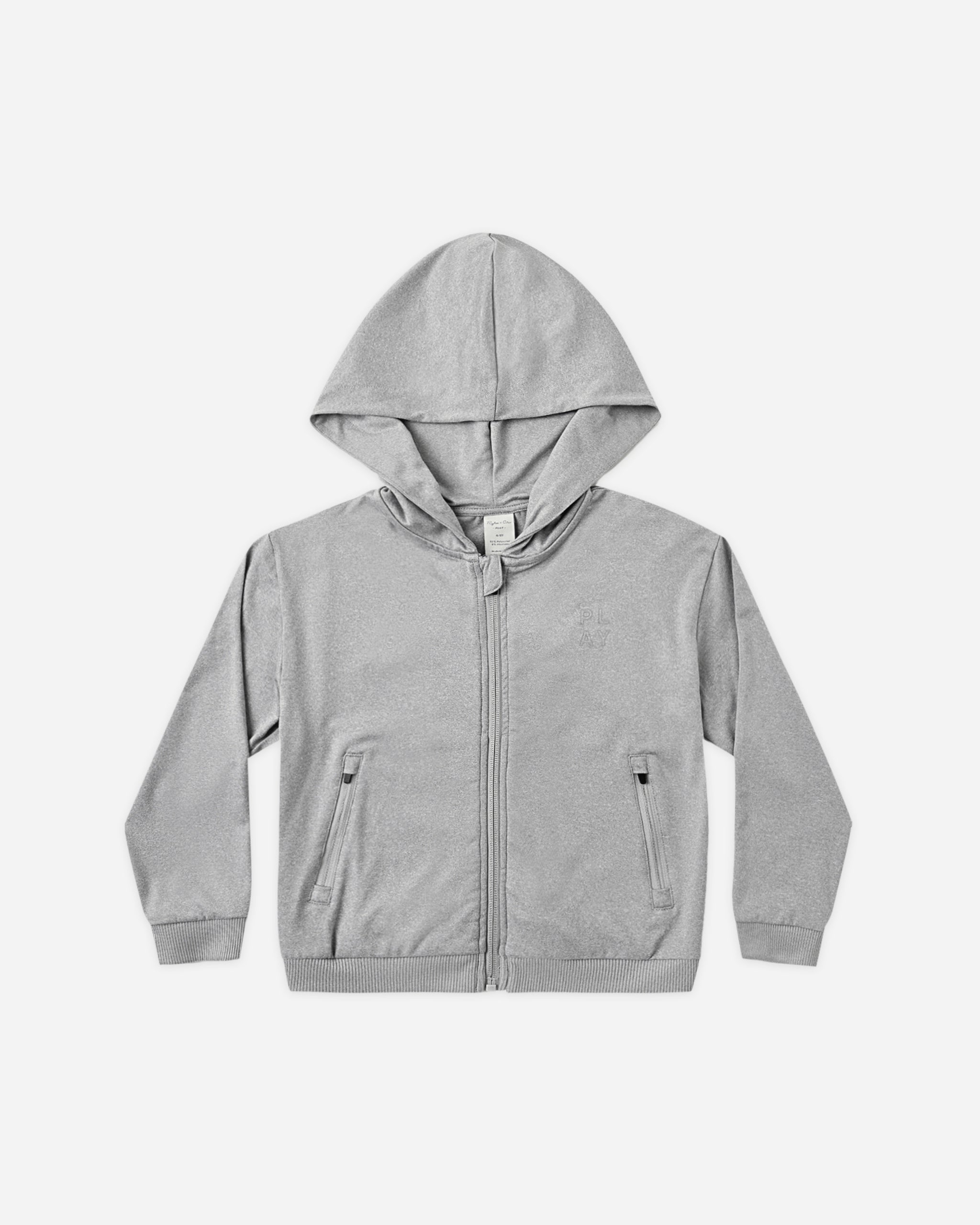Tech Hoodie Heathered Dusty Blue - Rylee + Cru | Kids Clothes | Trendy Baby Clothes | Modern Infant Outfits |