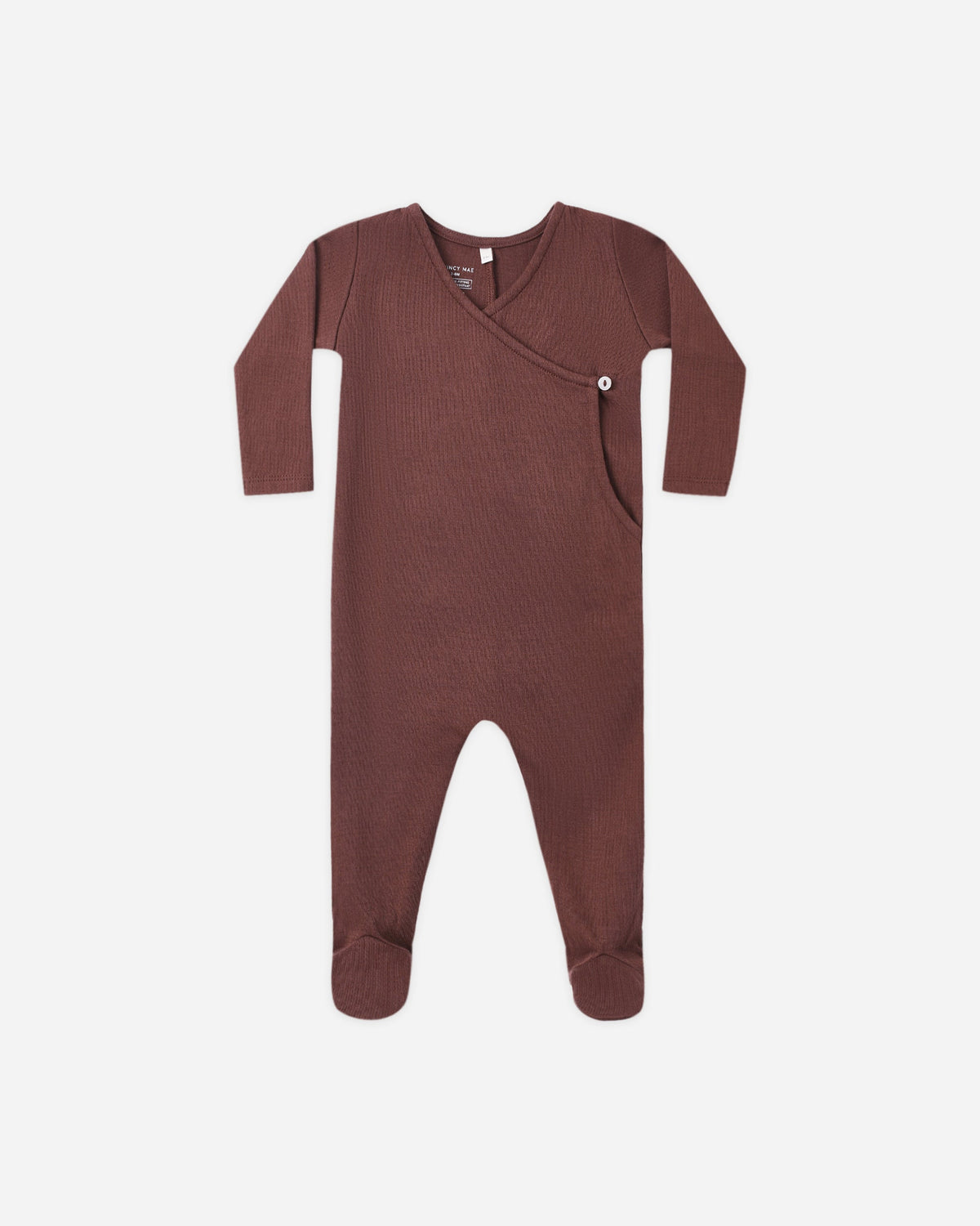 Pointelle Wrap Footie Black Cherry - Rylee + Cru | Kids Clothes | Trendy Baby Clothes | Modern Infant Outfits |