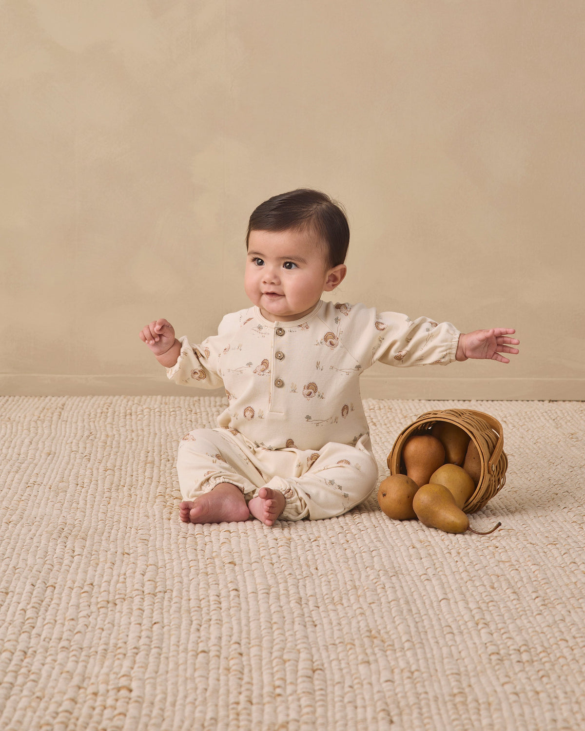 Henley Bubble Jumpsuit Turkey - Rylee + Cru | Kids Clothes | Trendy Baby Clothes | Modern Infant Outfits |