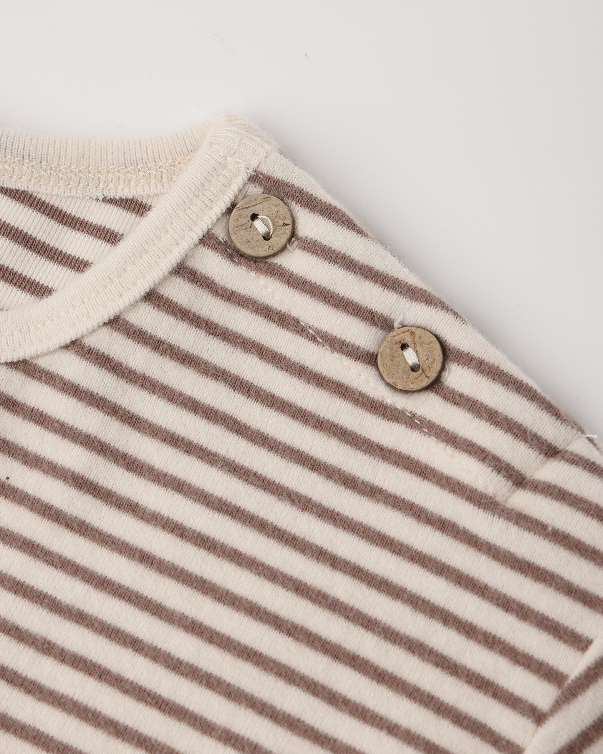 Long Sleeve Tee Cocoa Microstripe - Rylee + Cru | Kids Clothes | Trendy Baby Clothes | Modern Infant Outfits |