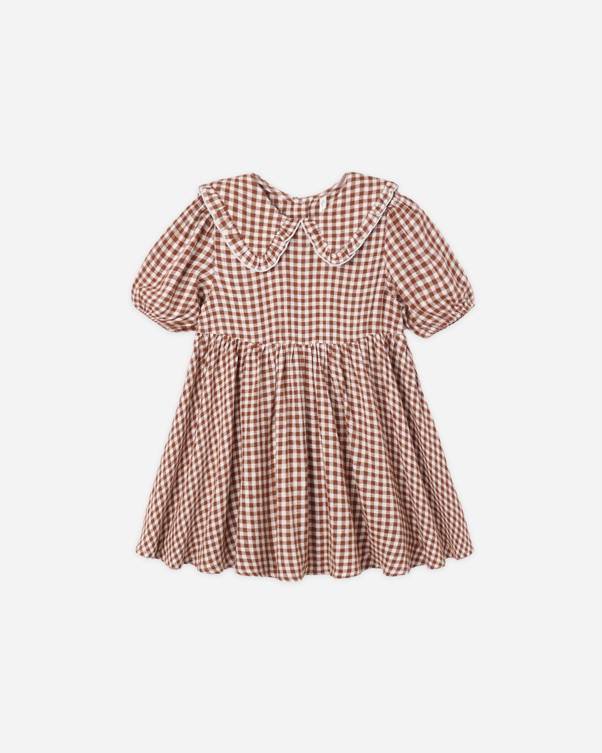 Camille Dress Brick Check - Rylee + Cru | Kids Clothes | Trendy Baby Clothes | Modern Infant Outfits |