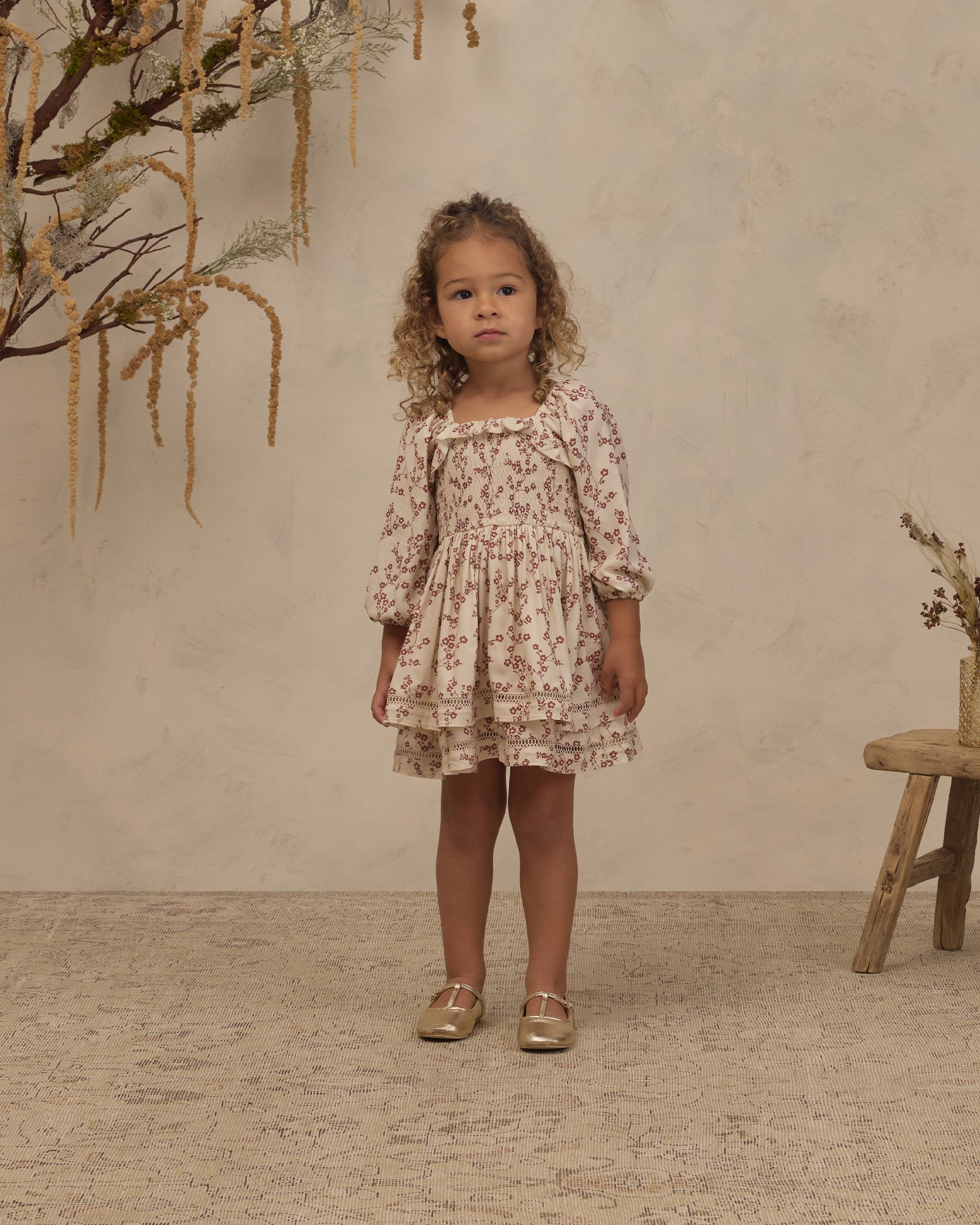 Elodie Dress Floral Toile - Rylee + Cru | Kids Clothes | Trendy Baby Clothes | Modern Infant Outfits |