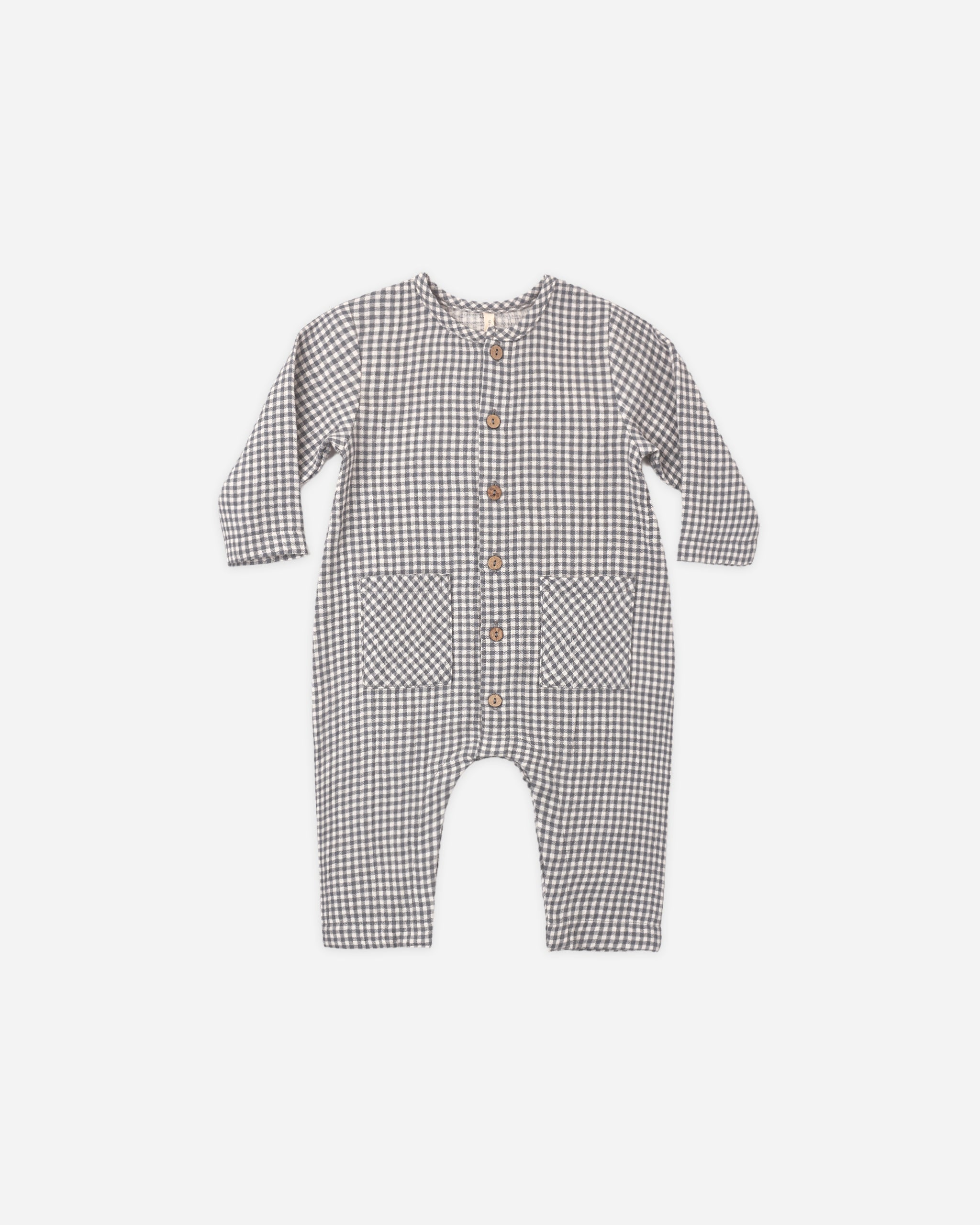 Pocketed Woven Jumpsuit Midnight Gingham - Rylee + Cru | Kids Clothes | Trendy Baby Clothes | Modern Infant Outfits |