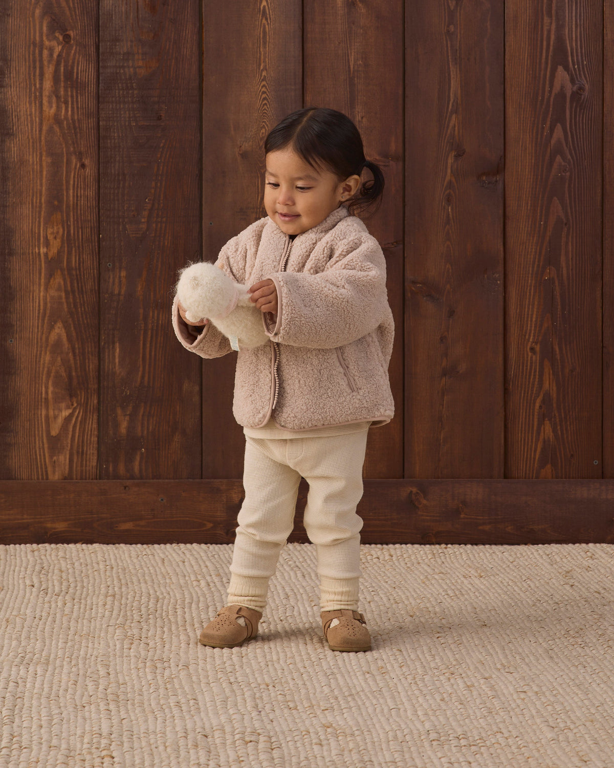 Shearling Zip Jacket Rose Water - Rylee + Cru | Kids Clothes | Trendy Baby Clothes | Modern Infant Outfits |