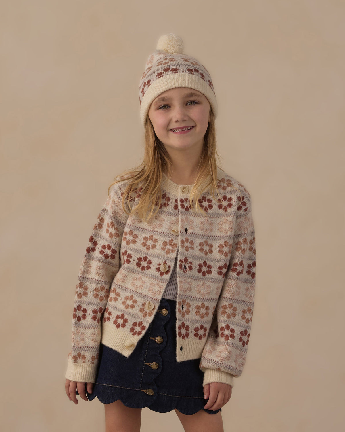 Cheyenne Cardigan Flower Fair Isle - Rylee + Cru | Kids Clothes | Trendy Baby Clothes | Modern Infant Outfits |