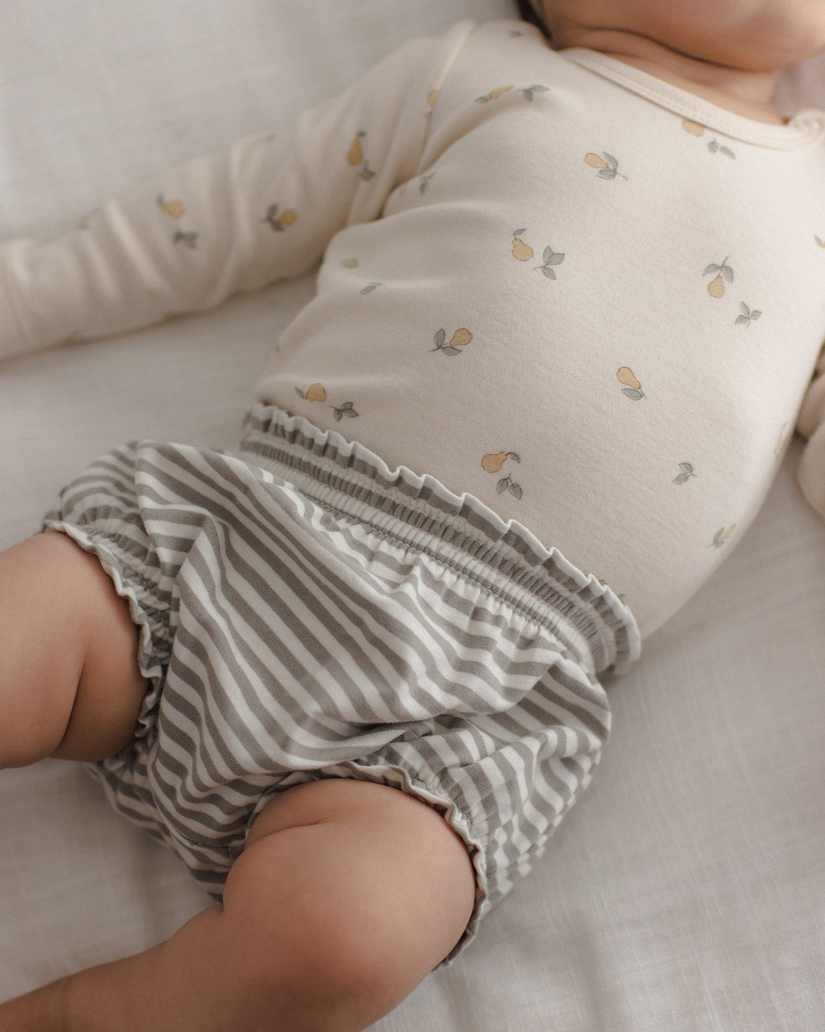 Gathered Bloomer Laurel Stripe - Rylee + Cru | Kids Clothes | Trendy Baby Clothes | Modern Infant Outfits |