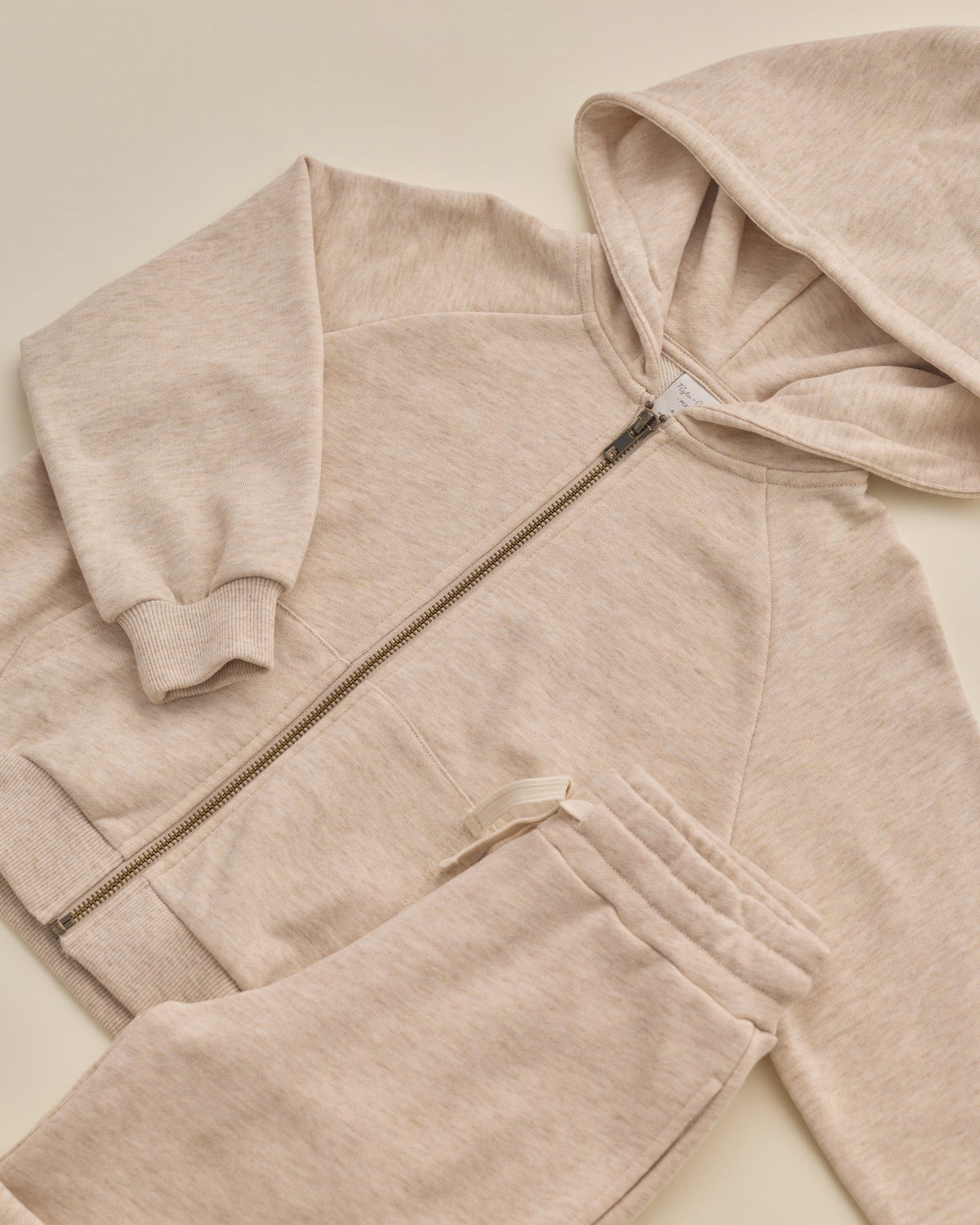 Zip Raglan Hoodie Heathered Ash - Rylee + Cru | Kids Clothes | Trendy Baby Clothes | Modern Infant Outfits |