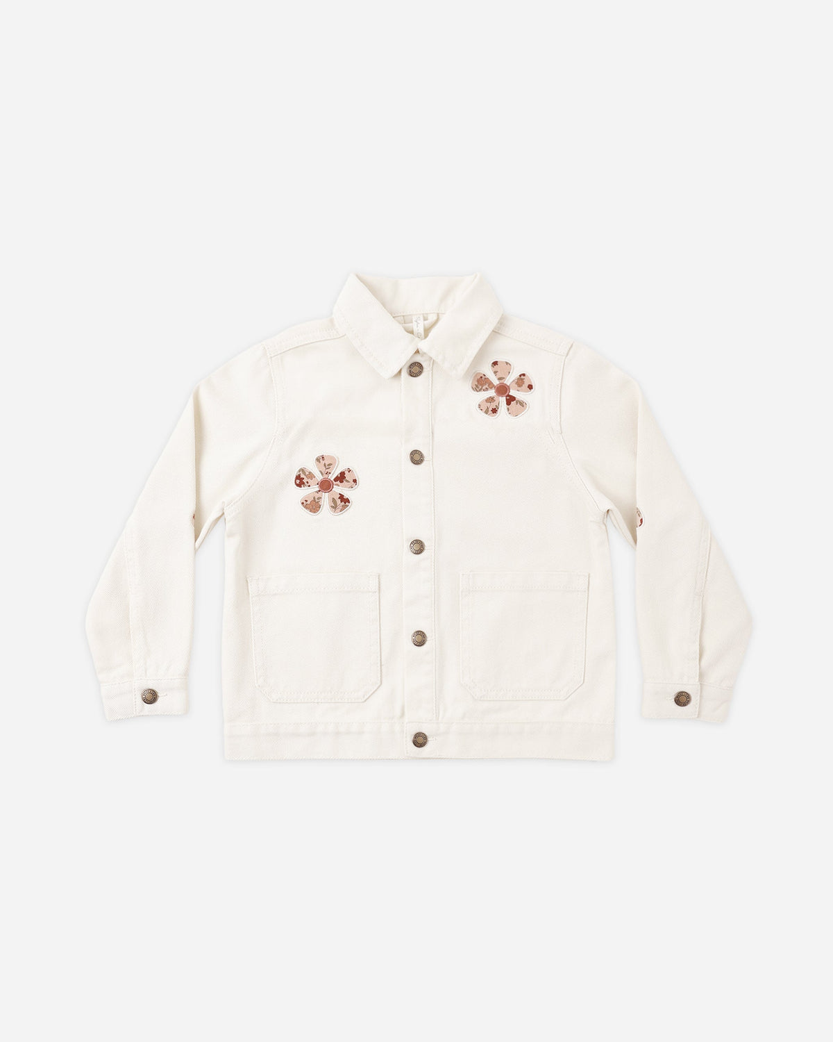 Denim Chore Coat Daisy Patches - Rylee + Cru | Kids Clothes | Trendy Baby Clothes | Modern Infant Outfits |