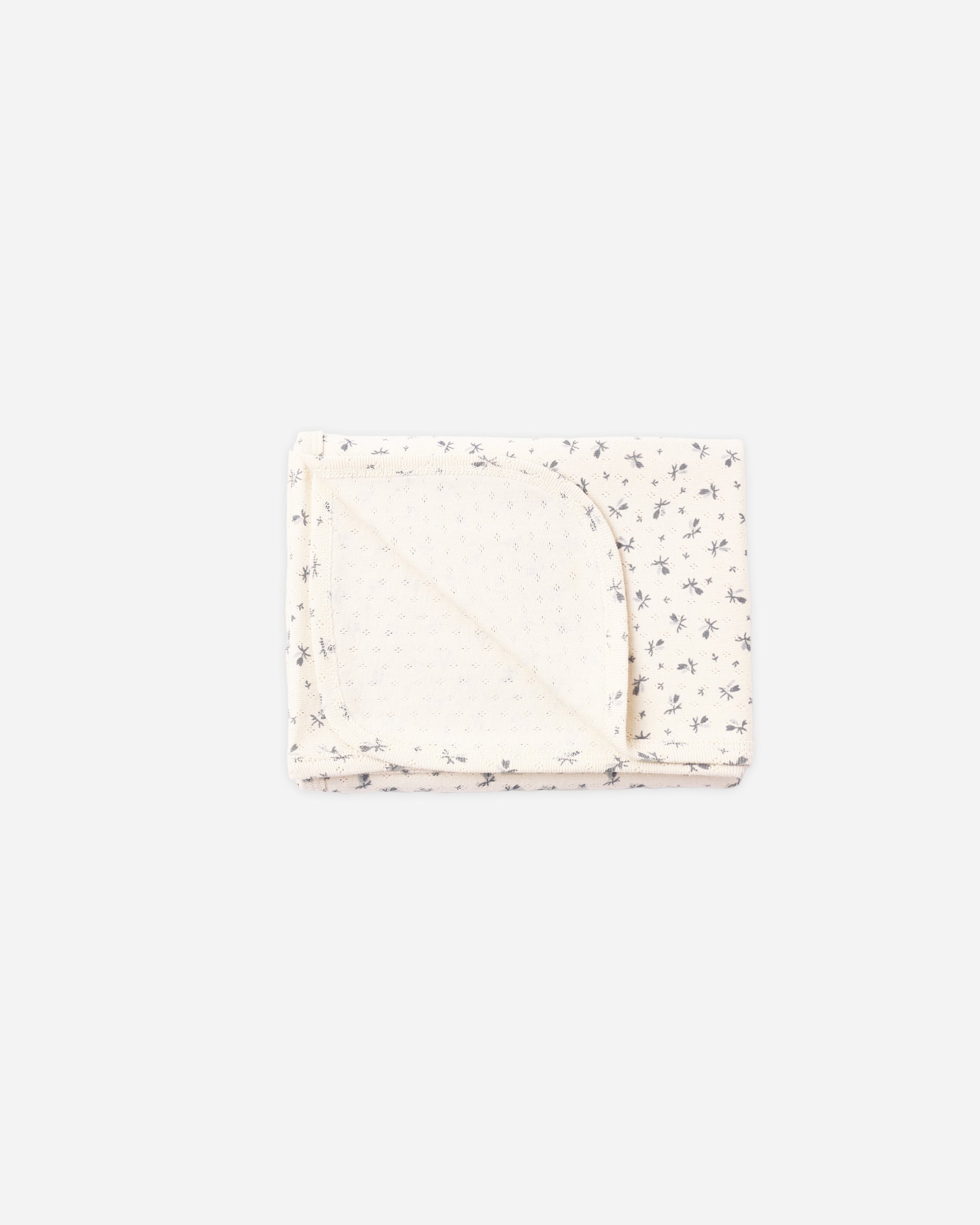 Pointelle Baby Blanket Blue Ditsy - Rylee + Cru | Kids Clothes | Trendy Baby Clothes | Modern Infant Outfits |