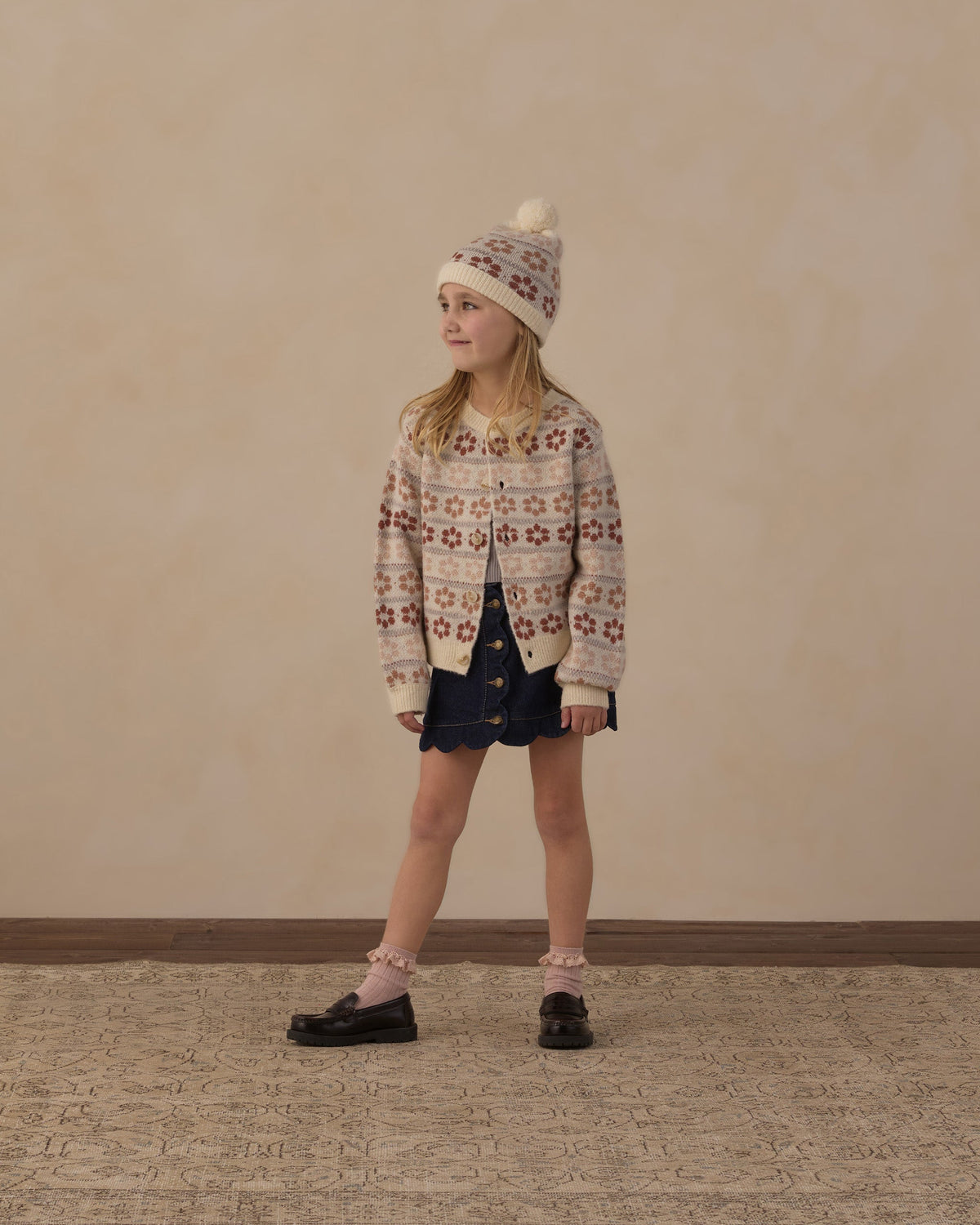 Cheyenne Cardigan Flower Fair Isle - Rylee + Cru | Kids Clothes | Trendy Baby Clothes | Modern Infant Outfits |