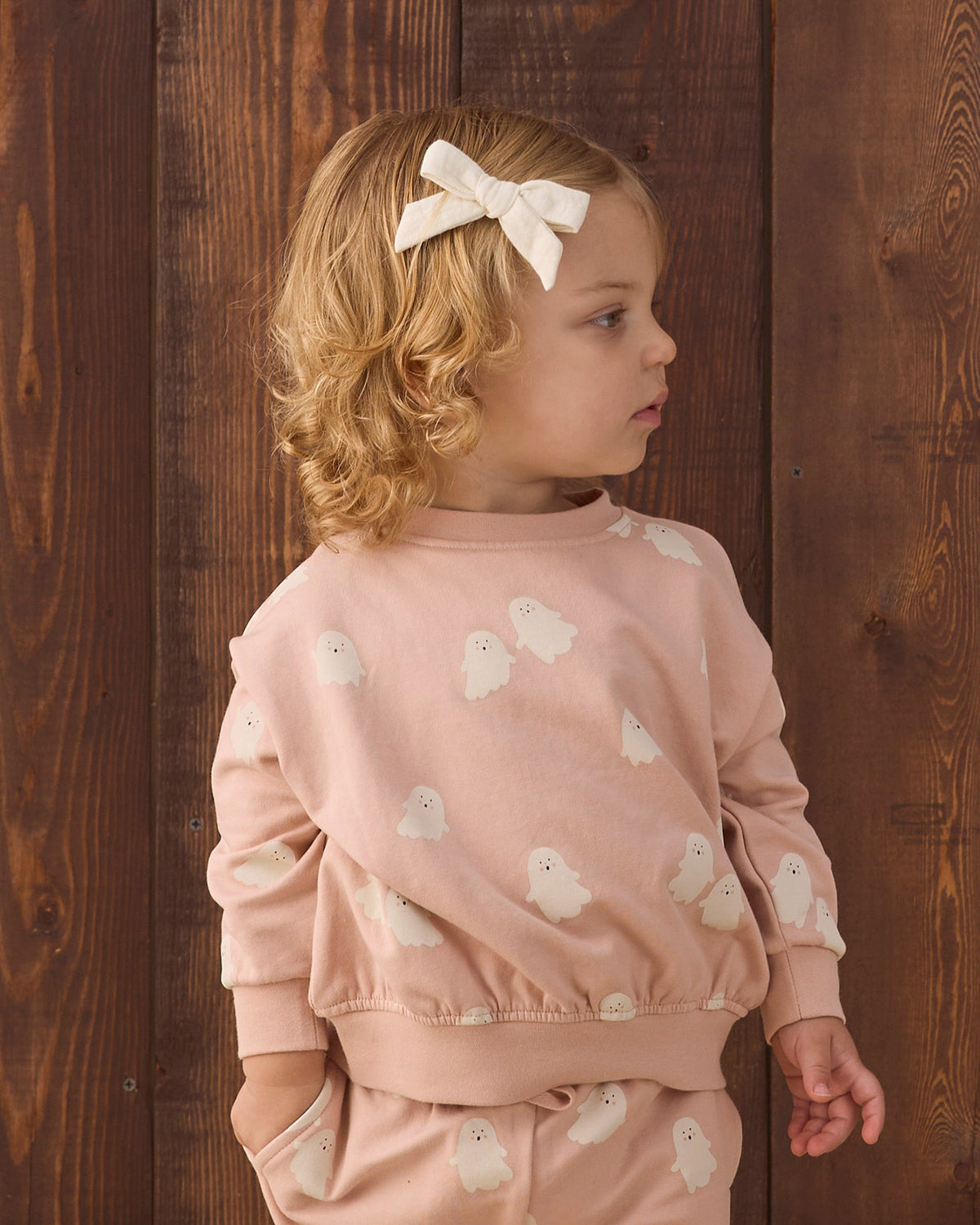 Relaxed Fleece Sweatshirt Sweet Ghost - Rylee + Cru | Kids Clothes | Trendy Baby Clothes | Modern Infant Outfits |