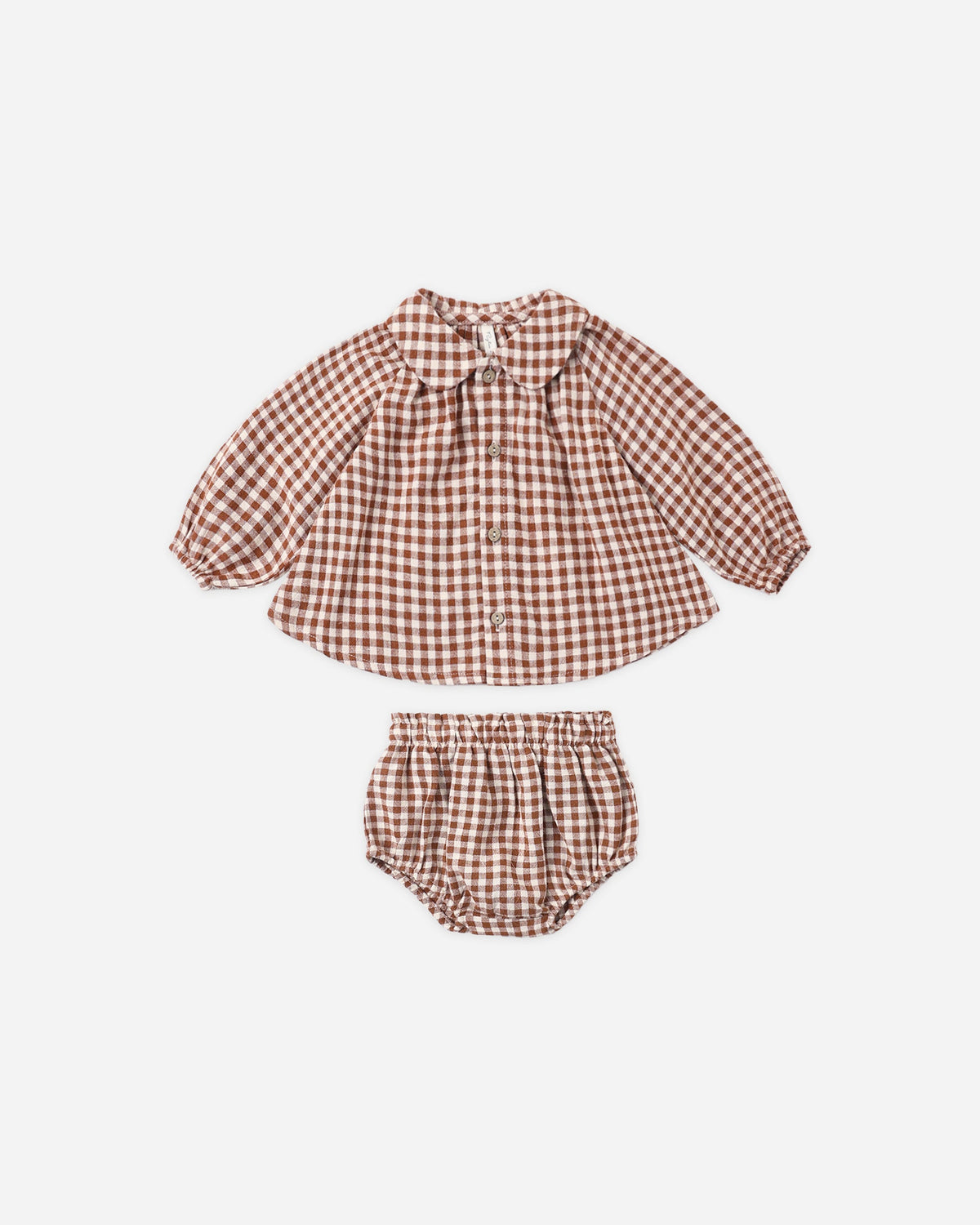 Nellie Set Brick Check - Rylee + Cru | Kids Clothes | Trendy Baby Clothes | Modern Infant Outfits |