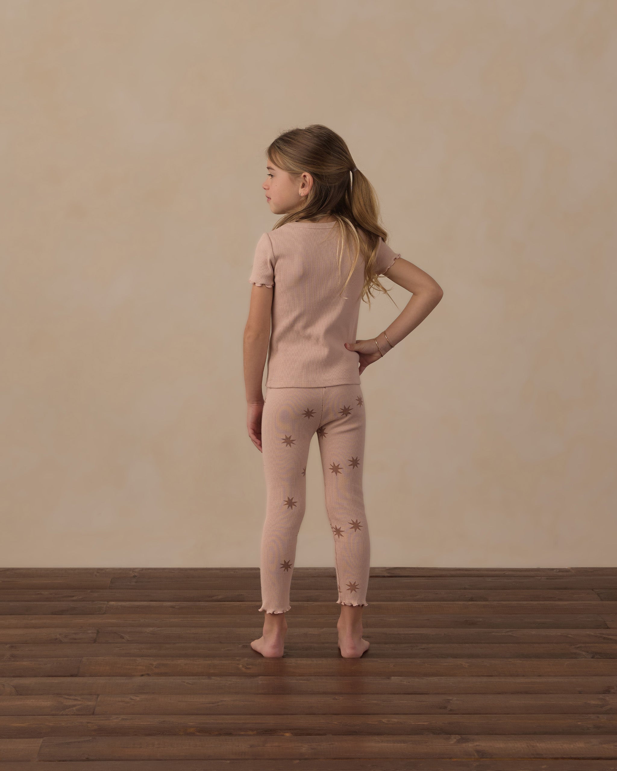 Coast Ribbed Legging Clay Stars - Rylee + Cru | Kids Clothes | Trendy Baby Clothes | Modern Infant Outfits |