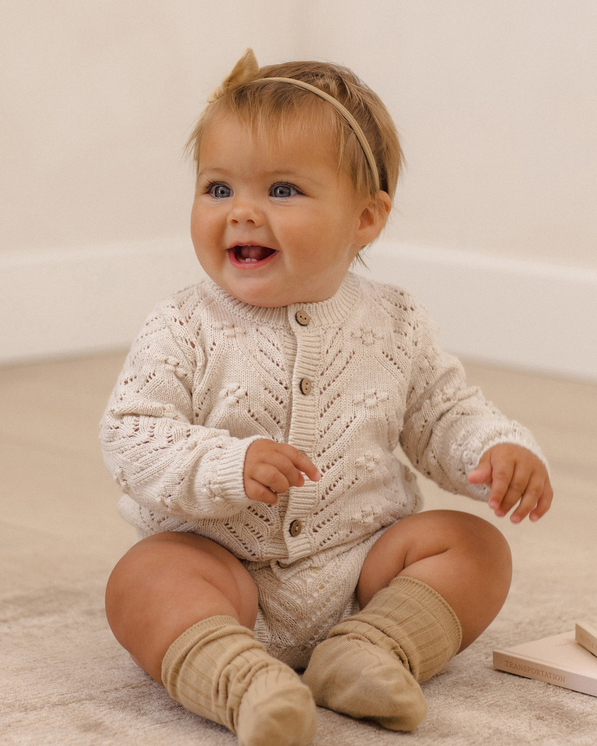 Knit Cardigan Heathered Oatmeal - Rylee + Cru | Kids Clothes | Trendy Baby Clothes | Modern Infant Outfits |