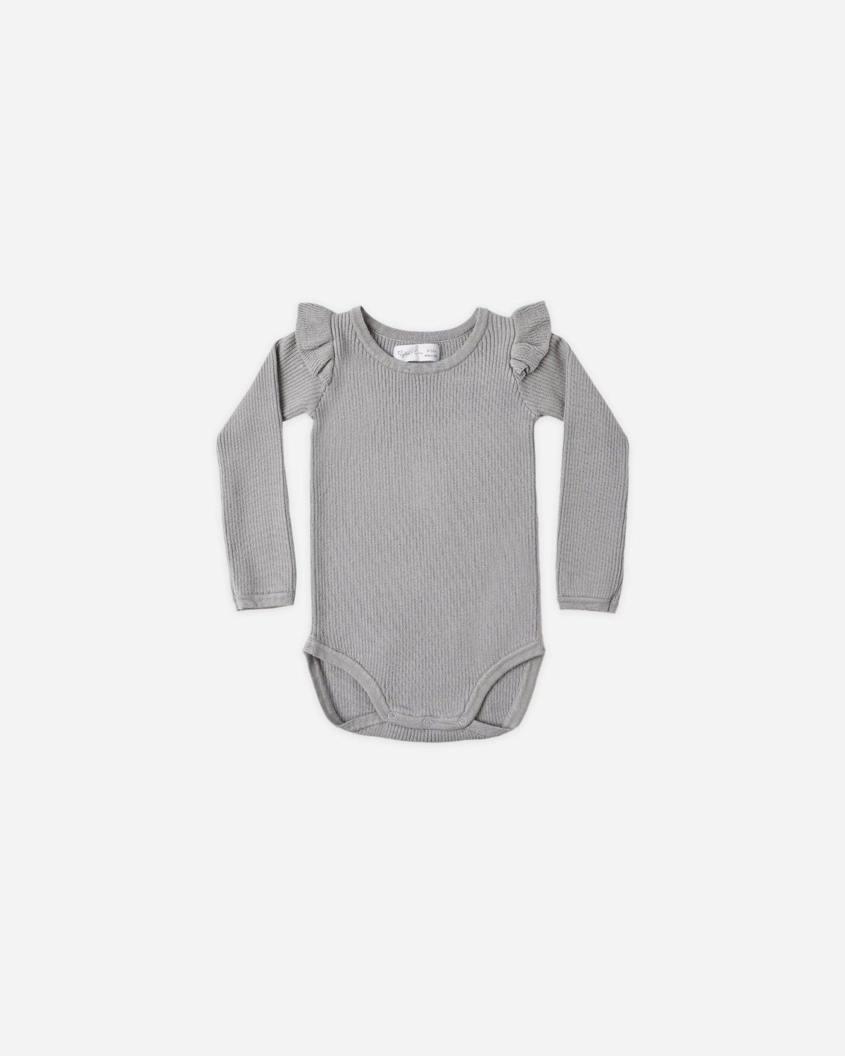Shoulder Ruffle Bodysuit Dusty Blue - Rylee + Cru | Kids Clothes | Trendy Baby Clothes | Modern Infant Outfits |