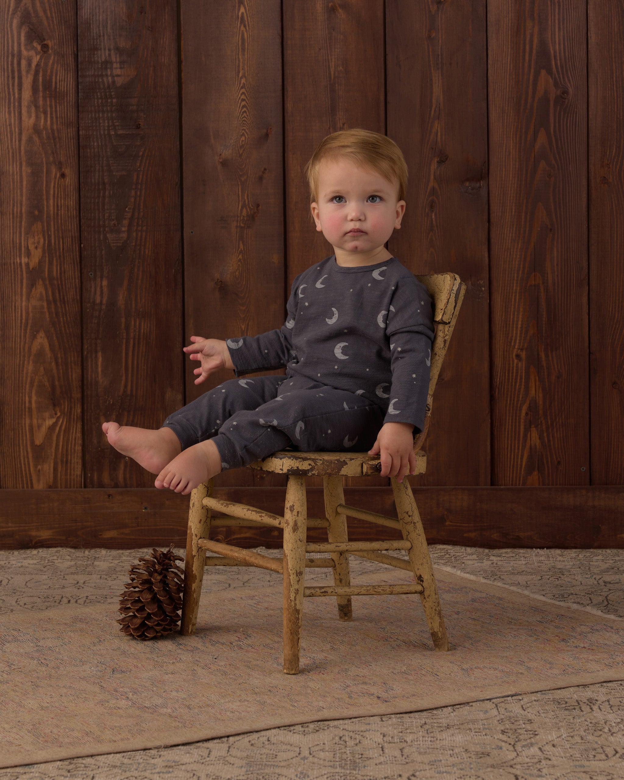 Long Sleeve Tee + Pant Set Moons - Rylee + Cru | Kids Clothes | Trendy Baby Clothes | Modern Infant Outfits |
