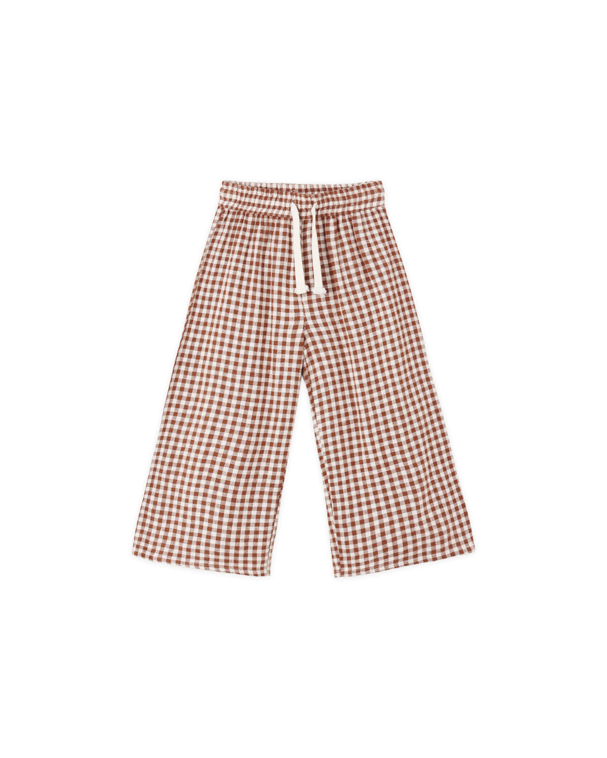 Wide Leg Pant Brick Check - Rylee + Cru | Kids Clothes | Trendy Baby Clothes | Modern Infant Outfits |