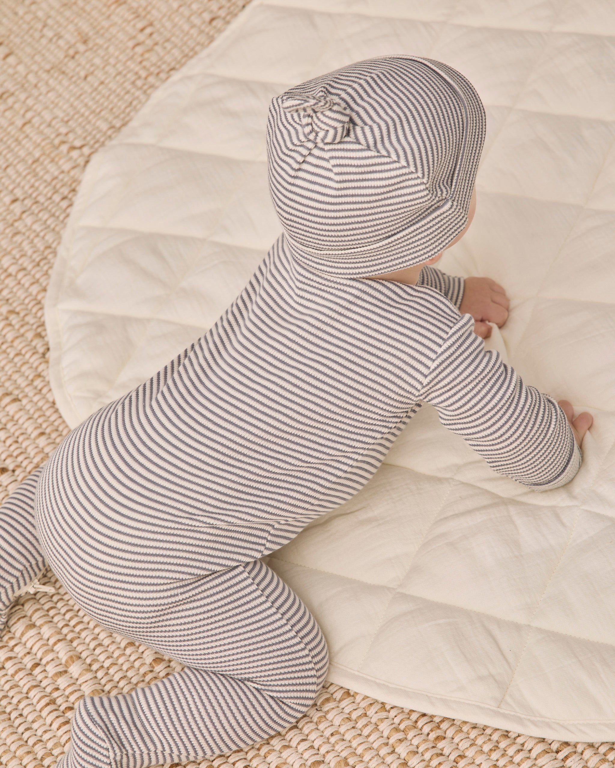 Waffle Sleep Set Midnight Microstripe - Rylee + Cru | Kids Clothes | Trendy Baby Clothes | Modern Infant Outfits |