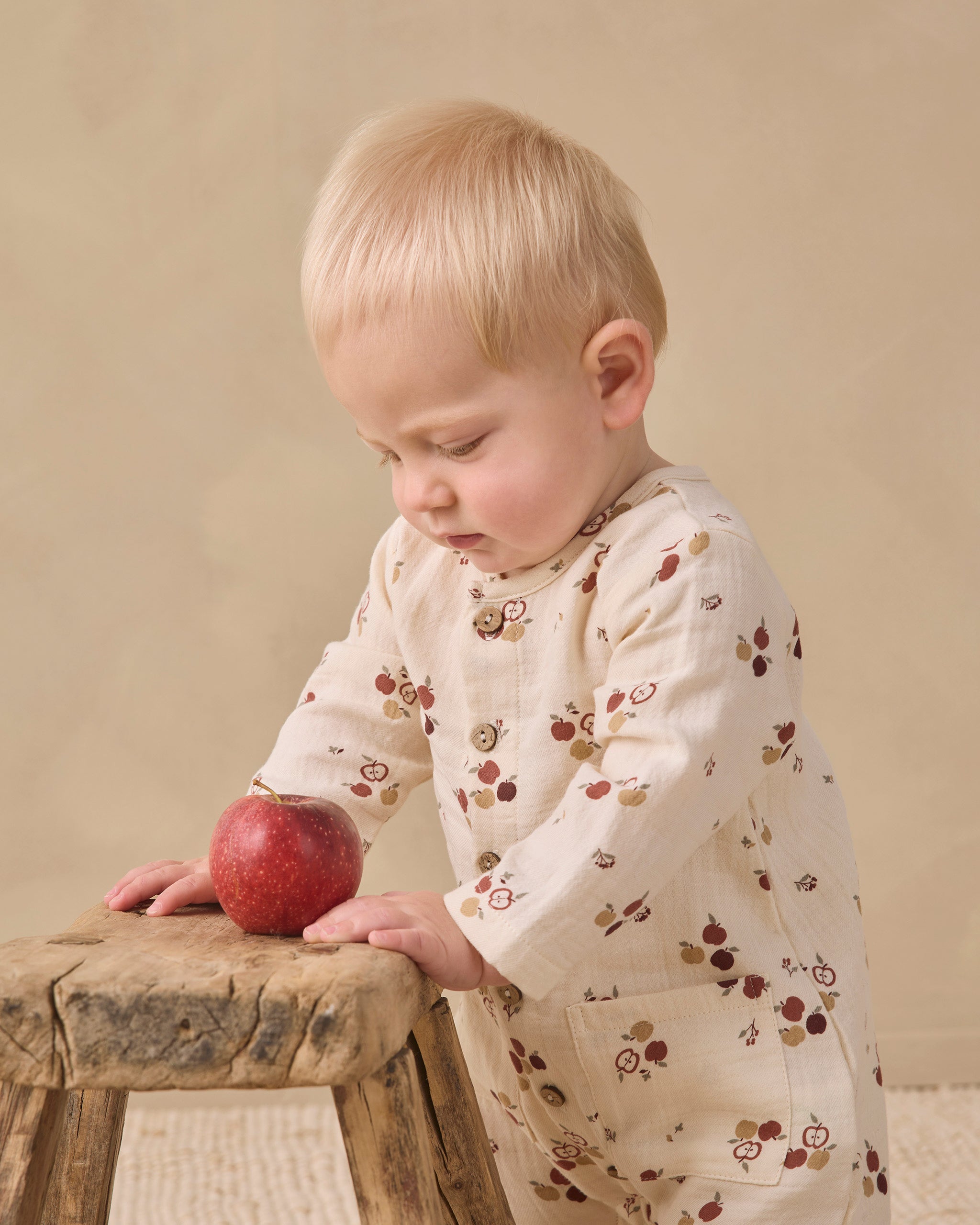 Pocketed Woven Jumpsuit Apples - Rylee + Cru | Kids Clothes | Trendy Baby Clothes | Modern Infant Outfits |