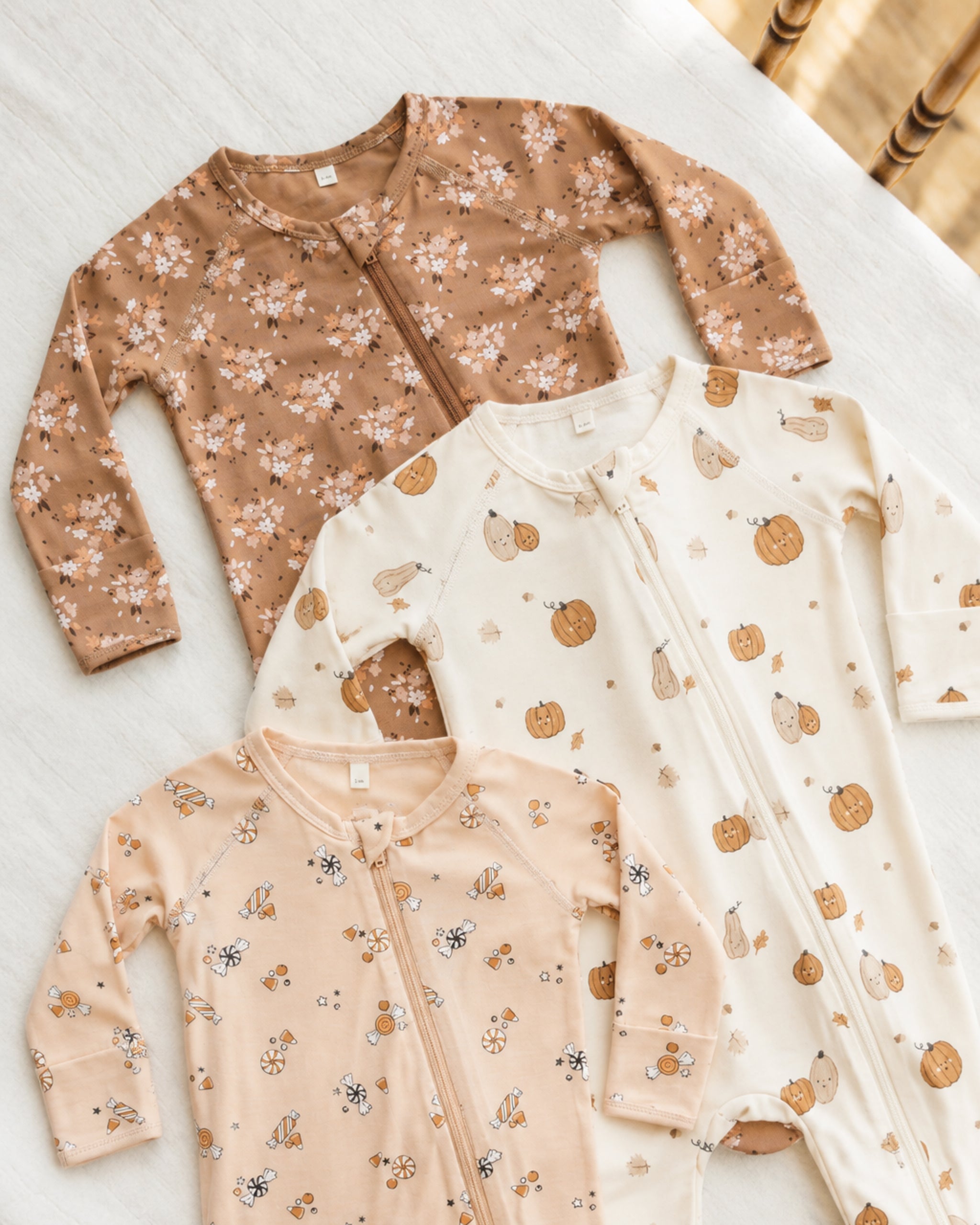 Bamboo Zip Footie Candy - Rylee + Cru | Kids Clothes | Trendy Baby Clothes | Modern Infant Outfits |